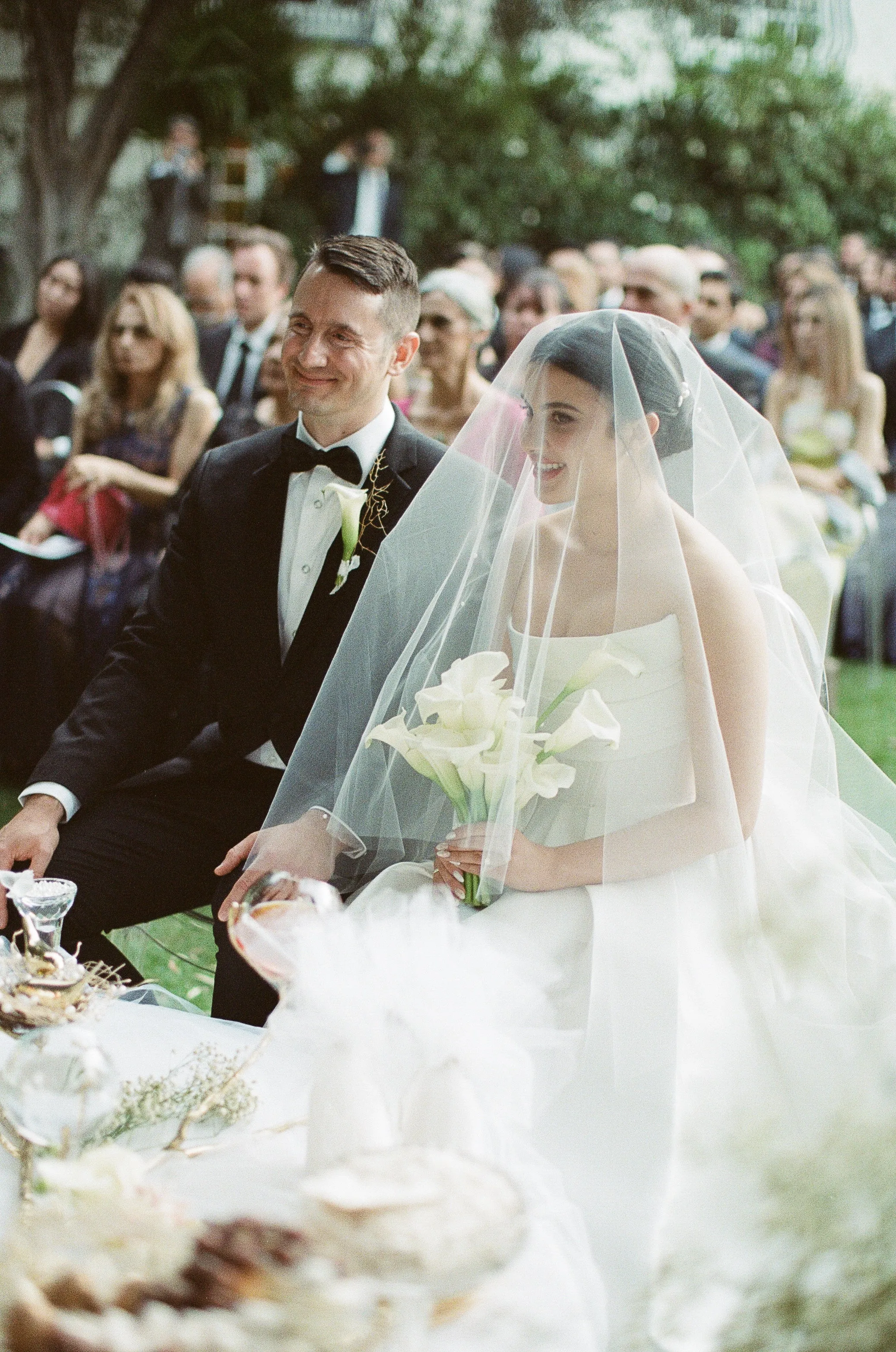Cathedral Length Wedding Veil with Scattered Rhinestone Crystals