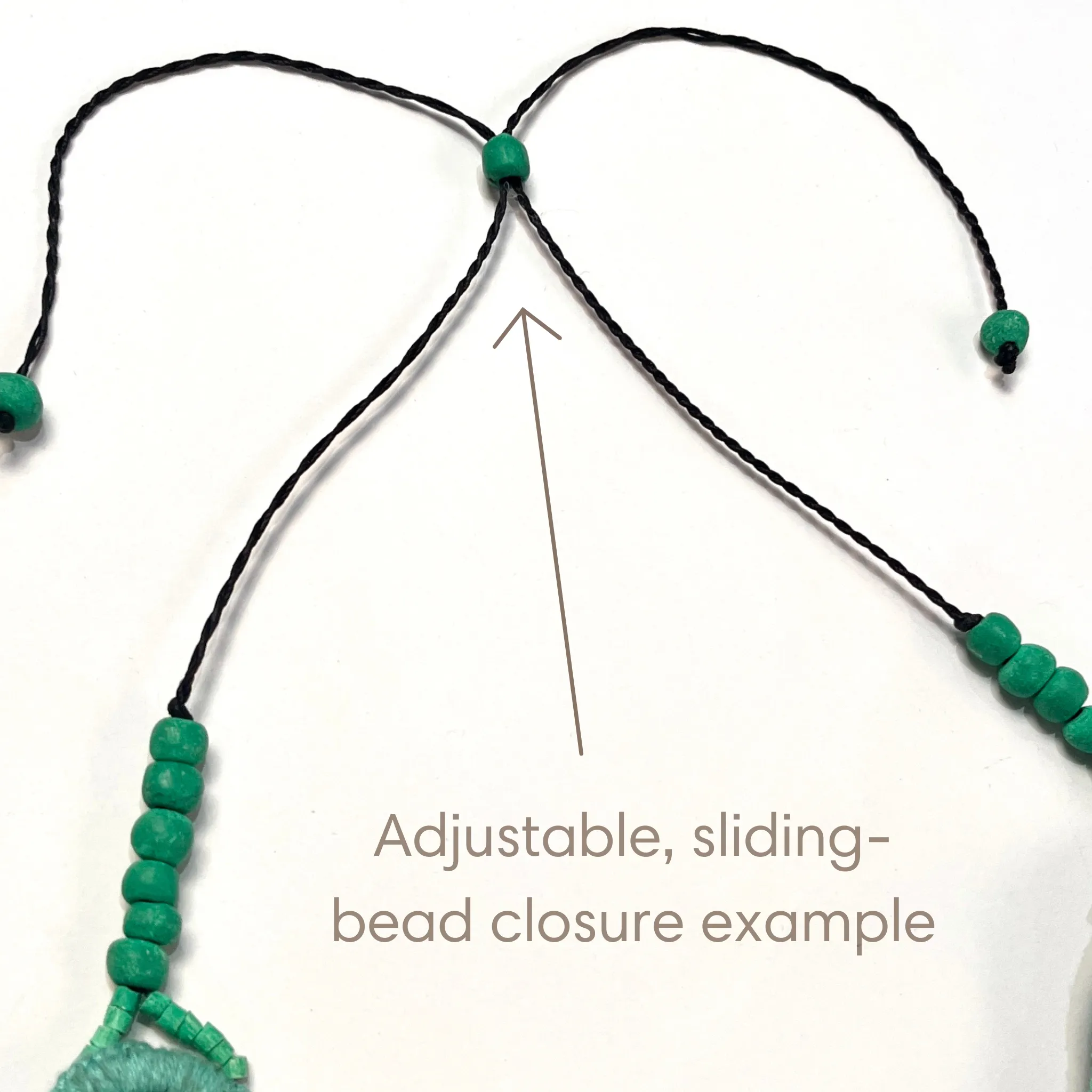 Ceremonial Two-Piece Textile Necklace, Adjustable - "Aguacatán", Red Sea