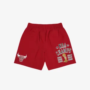 Chicago Bulls Heritage NBA Champs Woven Shorts - Red