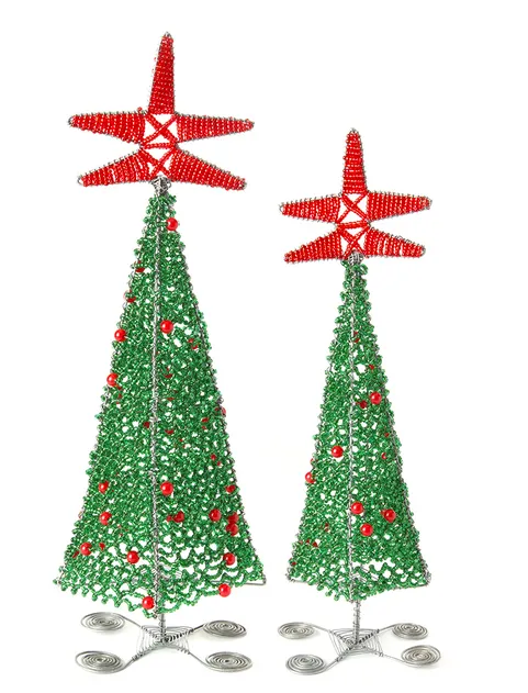 Christmas Tree of Beaded Wire