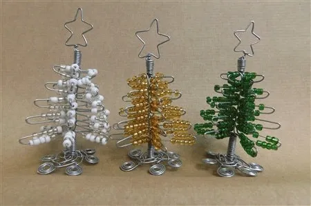 Christmas Tree of Beaded Wire