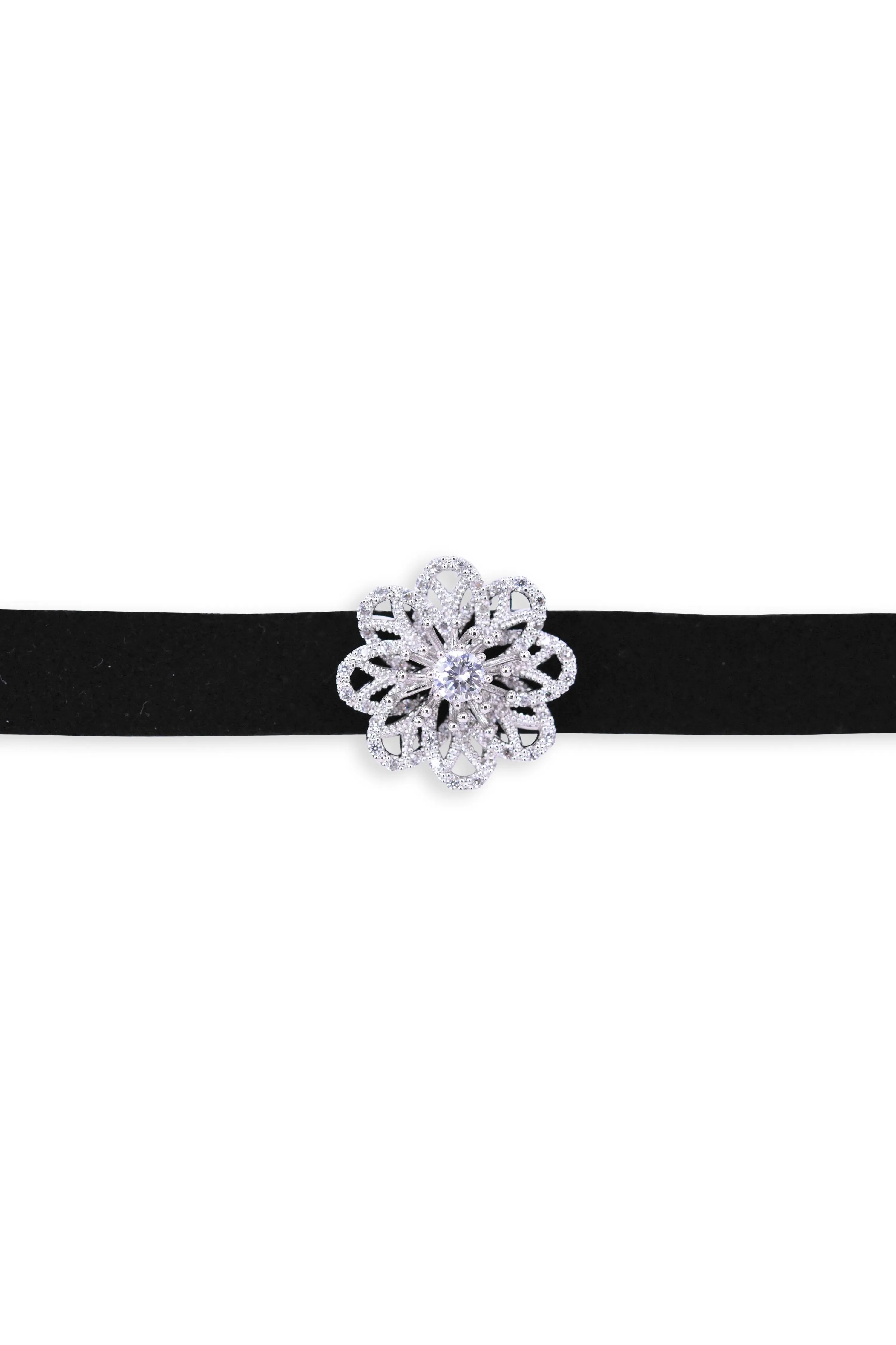 Classic Crystal Flower shaped Choker