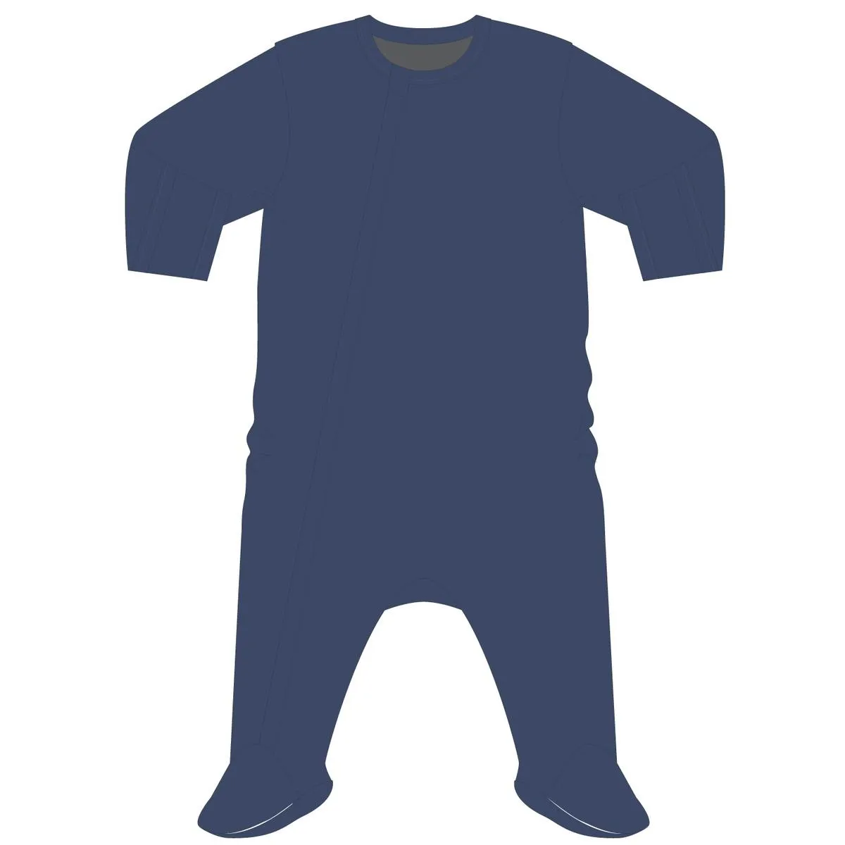 Coccoli Ensign (Navy) Blue Modal Footie with Zipper