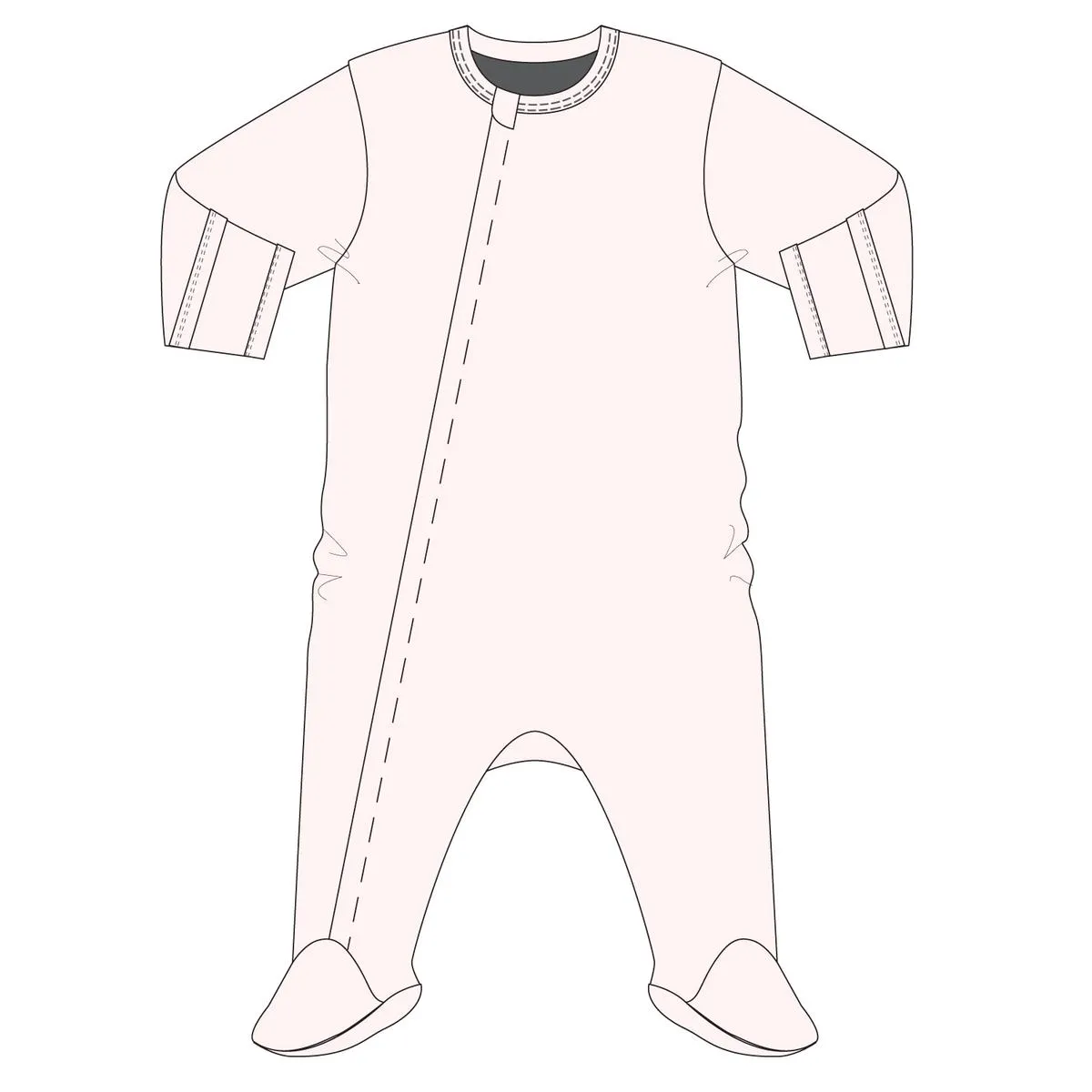 Coccoli Pink Modal Footie with Zipper