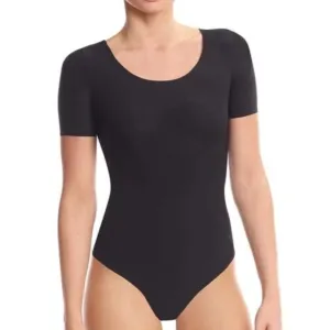 Commando - Butter Short Sleeve Bodysuit Black