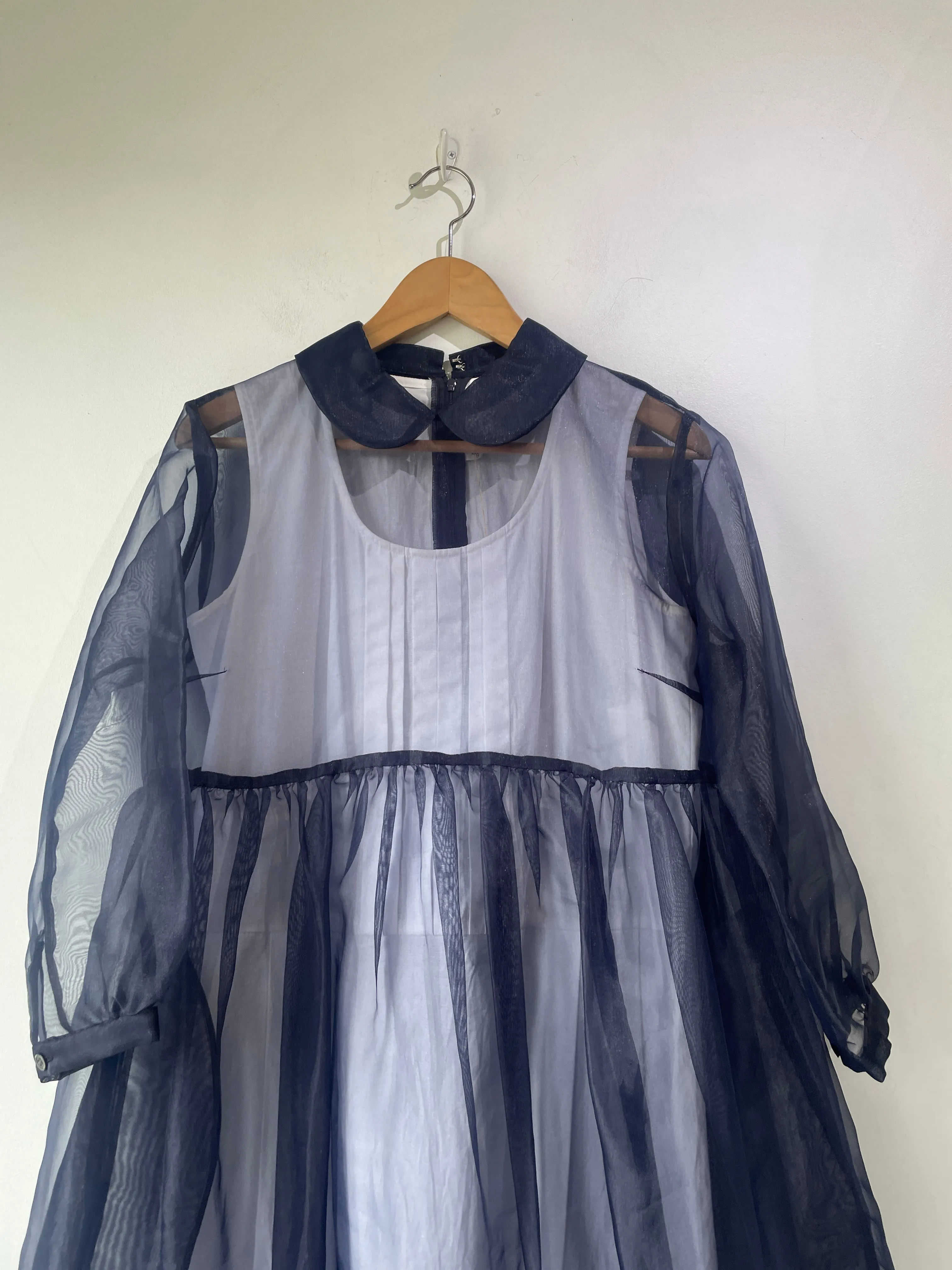 Comme des Garçons Navy Tulle Double Dress