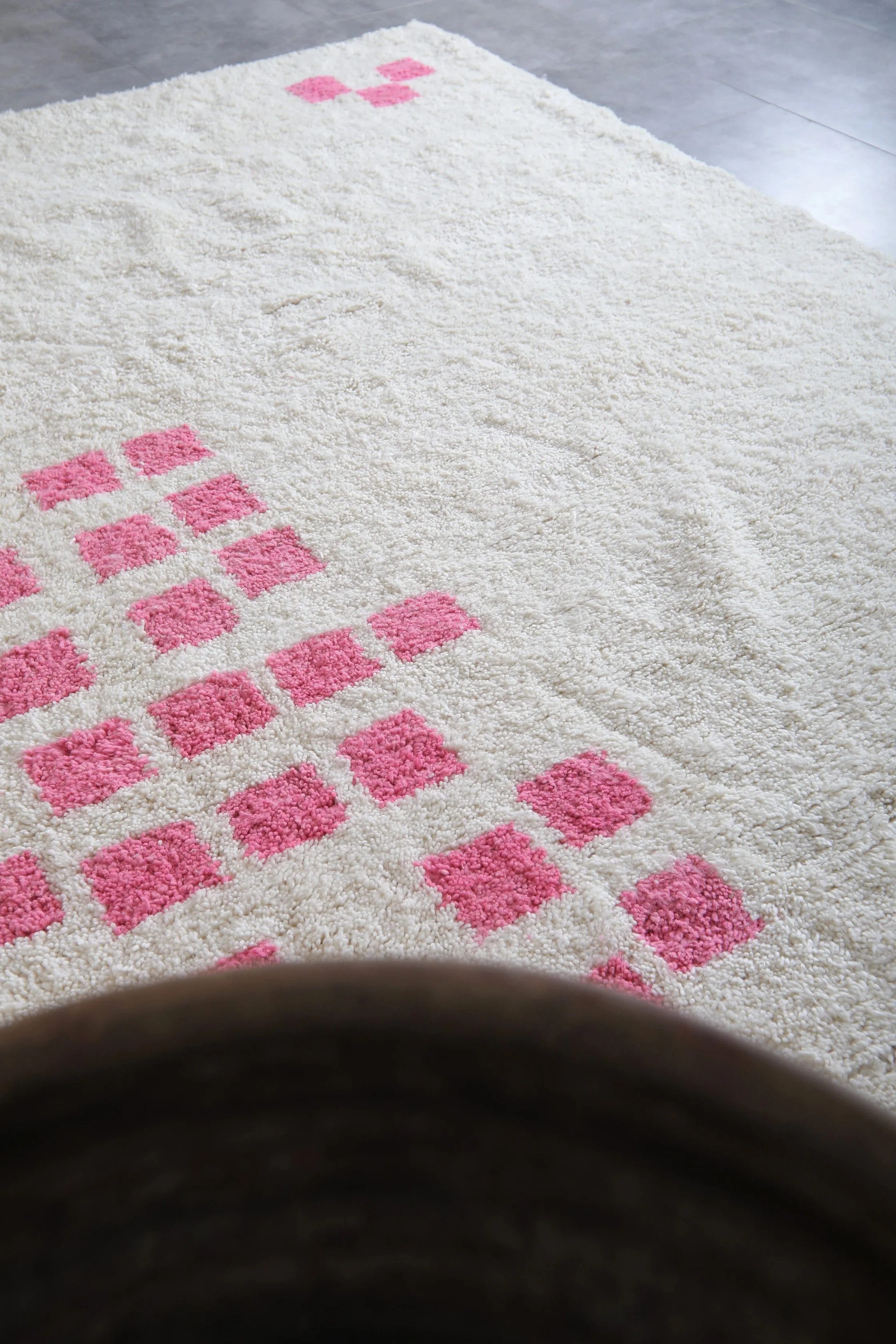 Contemporary Moroccan rug hand knotted - Custom Wool rug