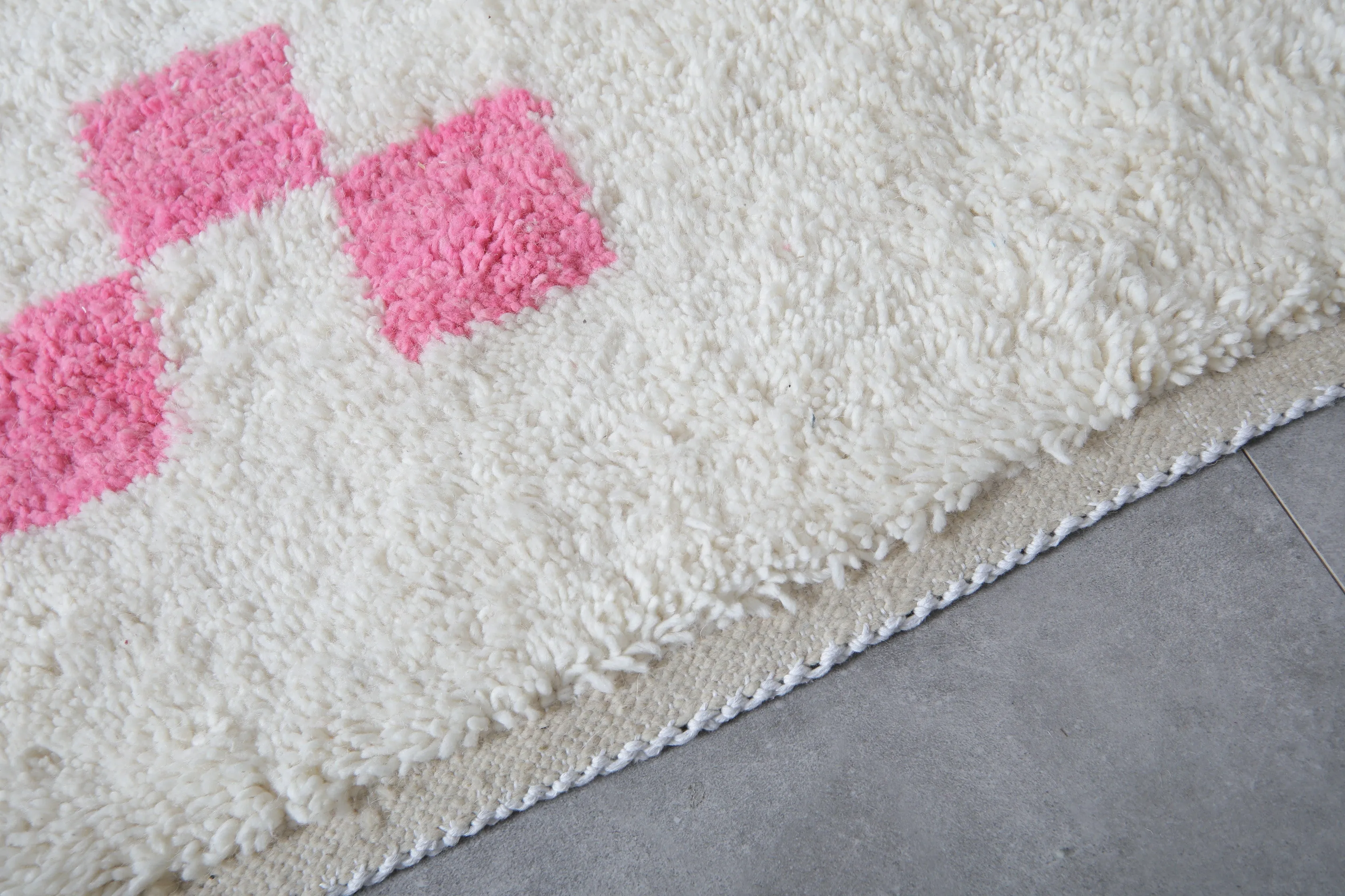 Contemporary Moroccan rug hand knotted - Custom Wool rug