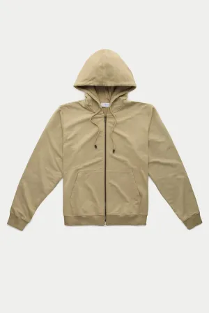 Cotton Modal Zip Up Hoodie Candied Ginger