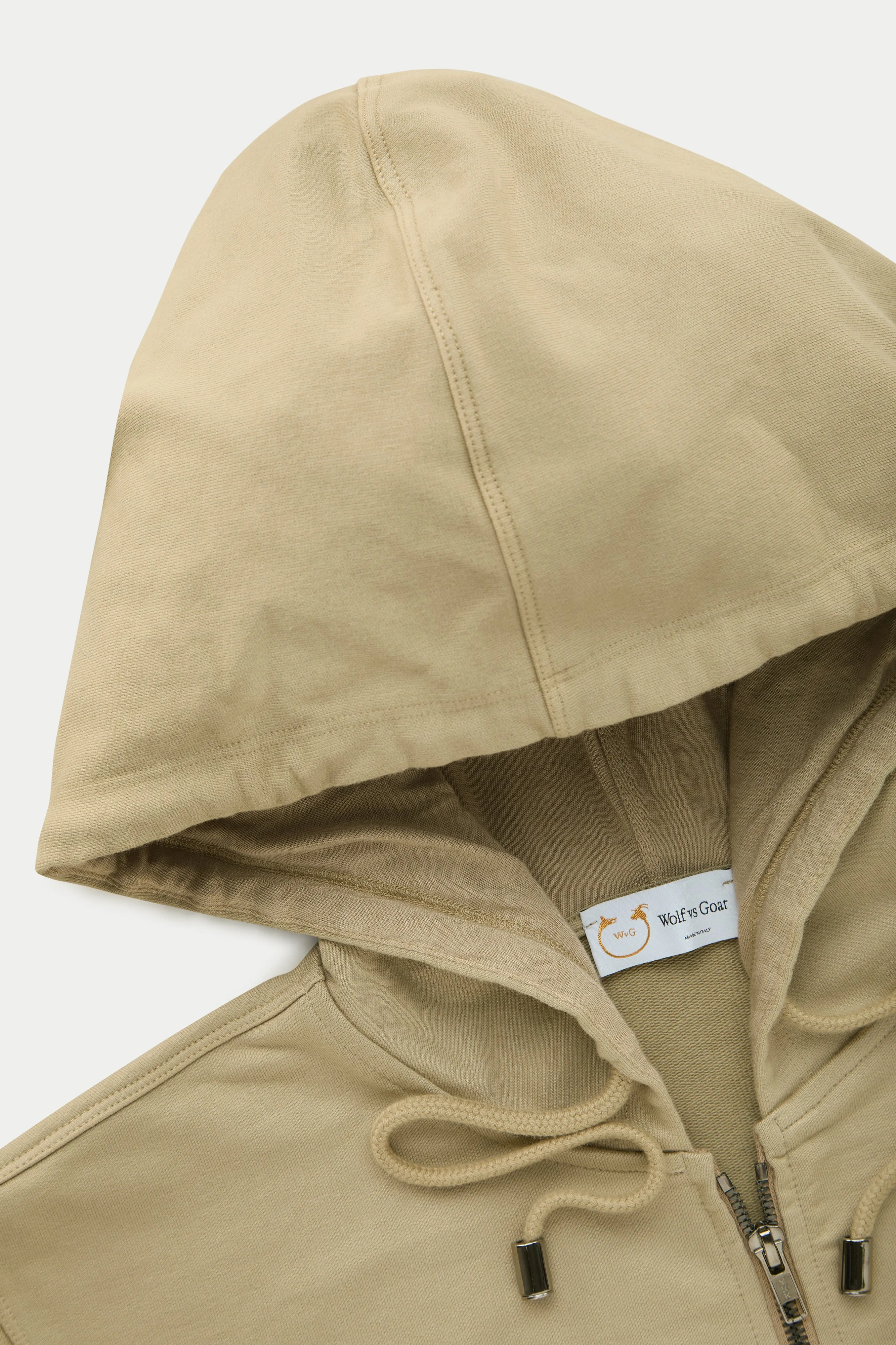 Cotton Modal Zip Up Hoodie Candied Ginger