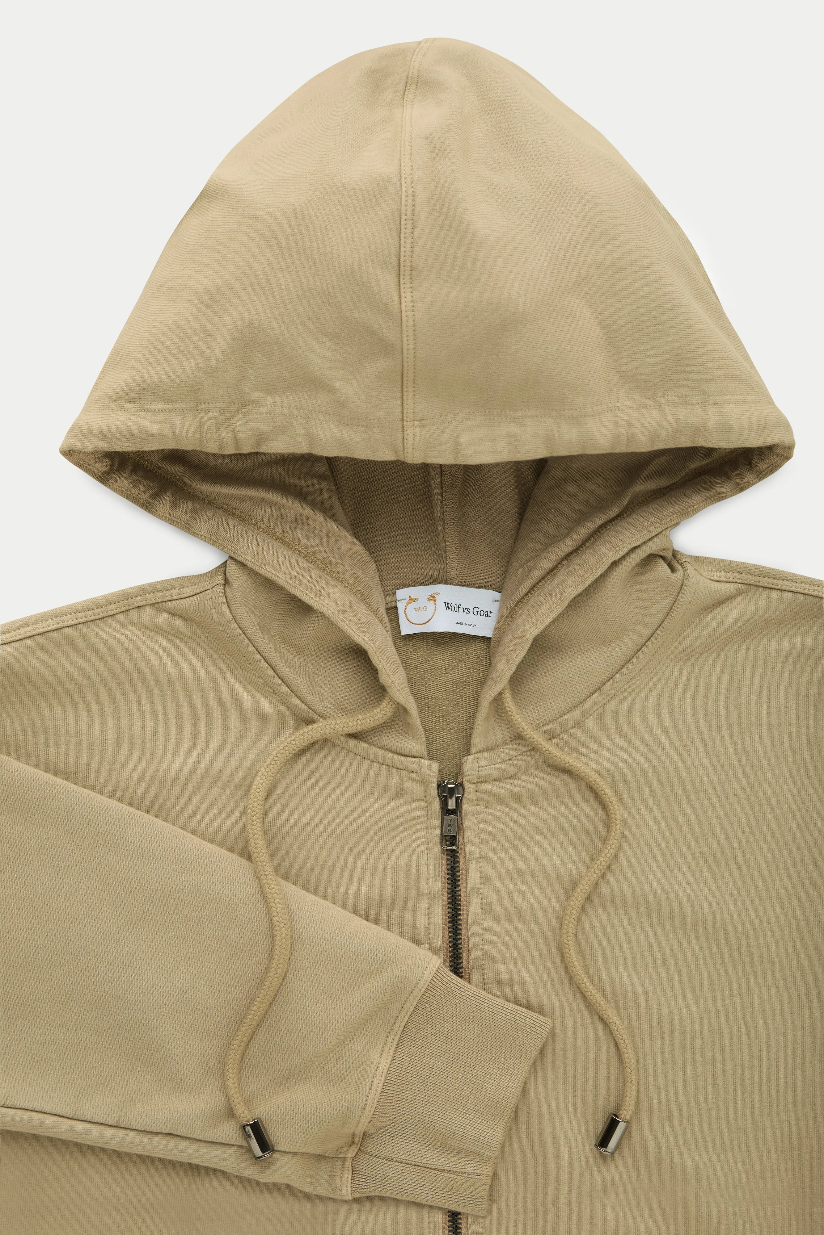 Cotton Modal Zip Up Hoodie Candied Ginger
