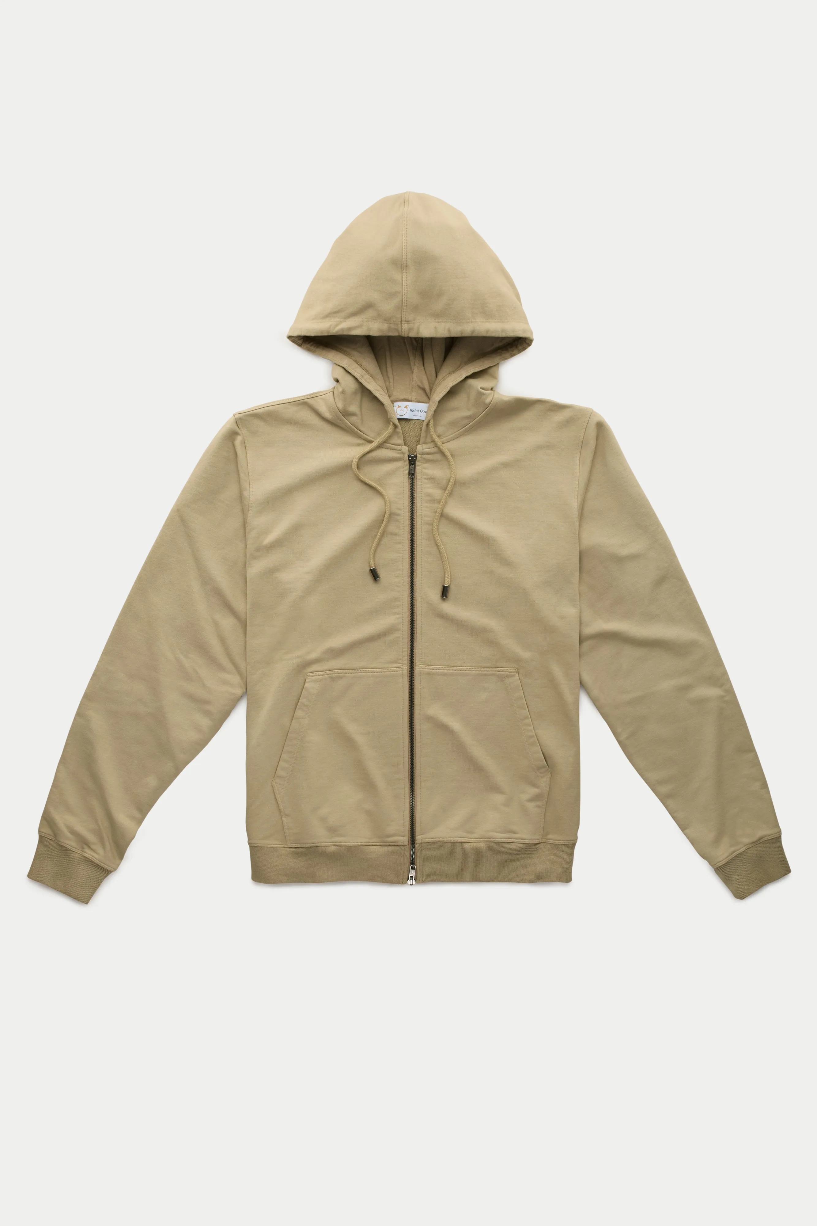 Cotton Modal Zip Up Hoodie Candied Ginger