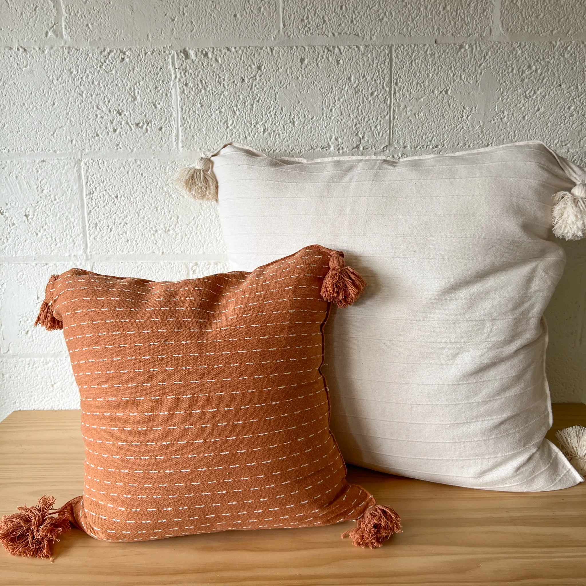 Cotton Tassel Pillow № 4