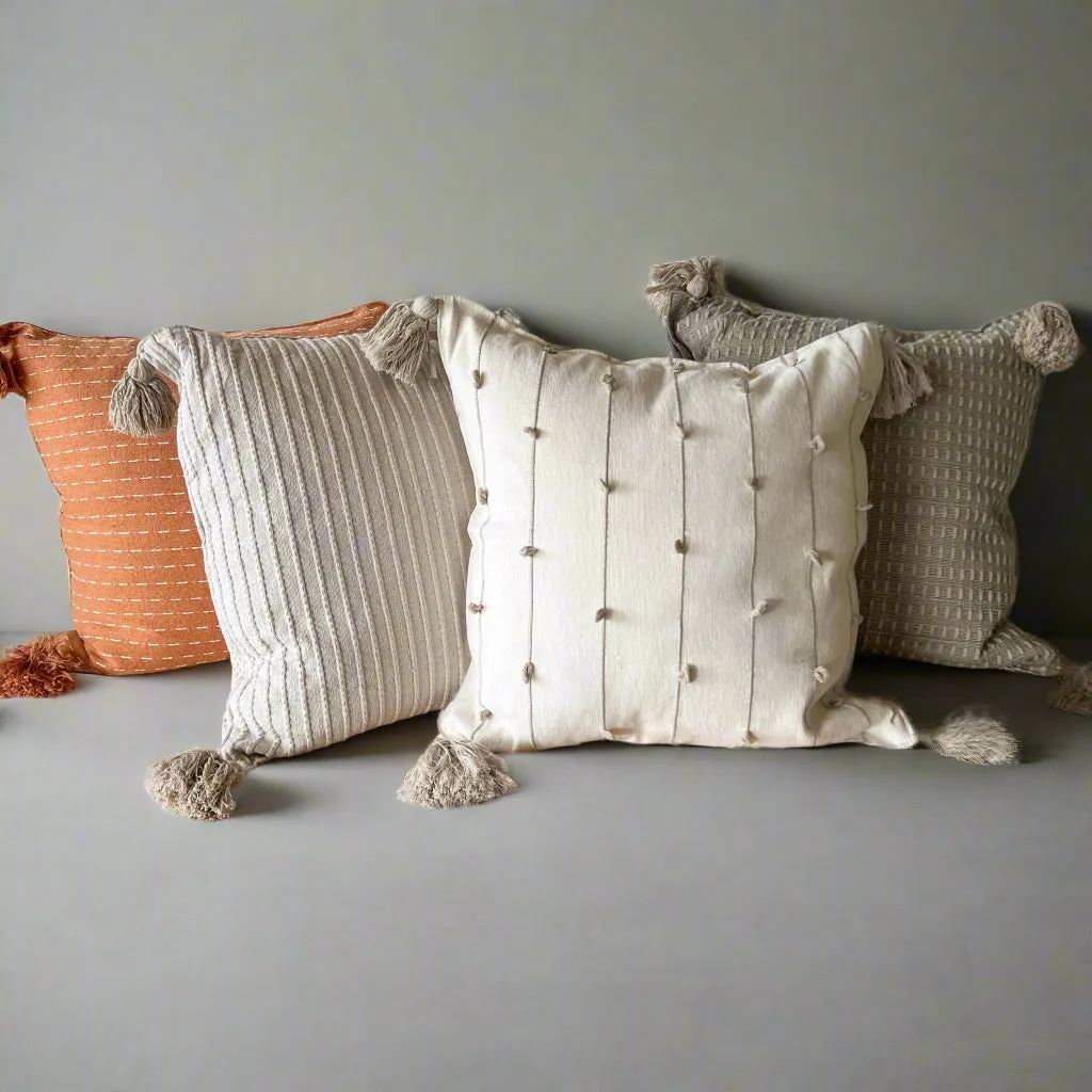 Cotton Tassel Pillow № 4