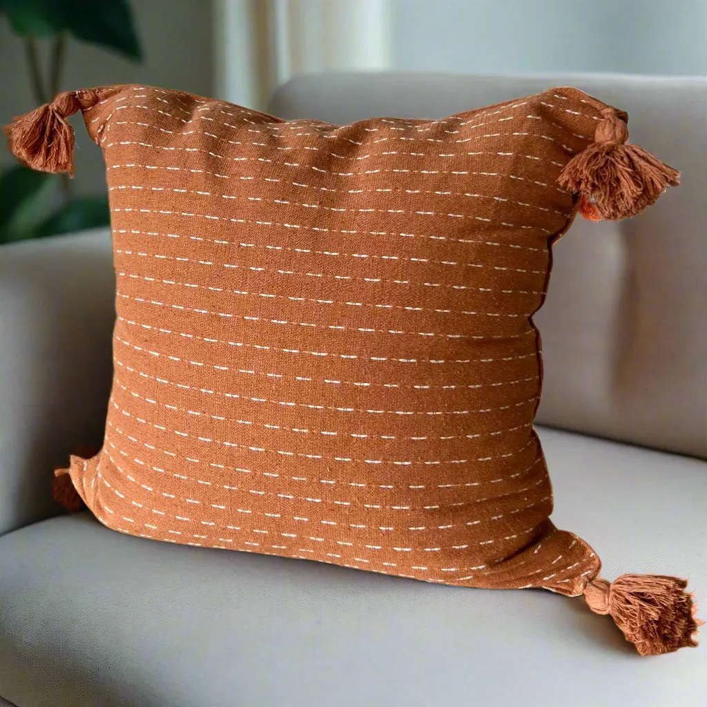 Cotton Tassel Pillow № 4