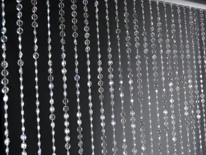 CRYSTAL ICE BEADED CURTAIN DRAPE