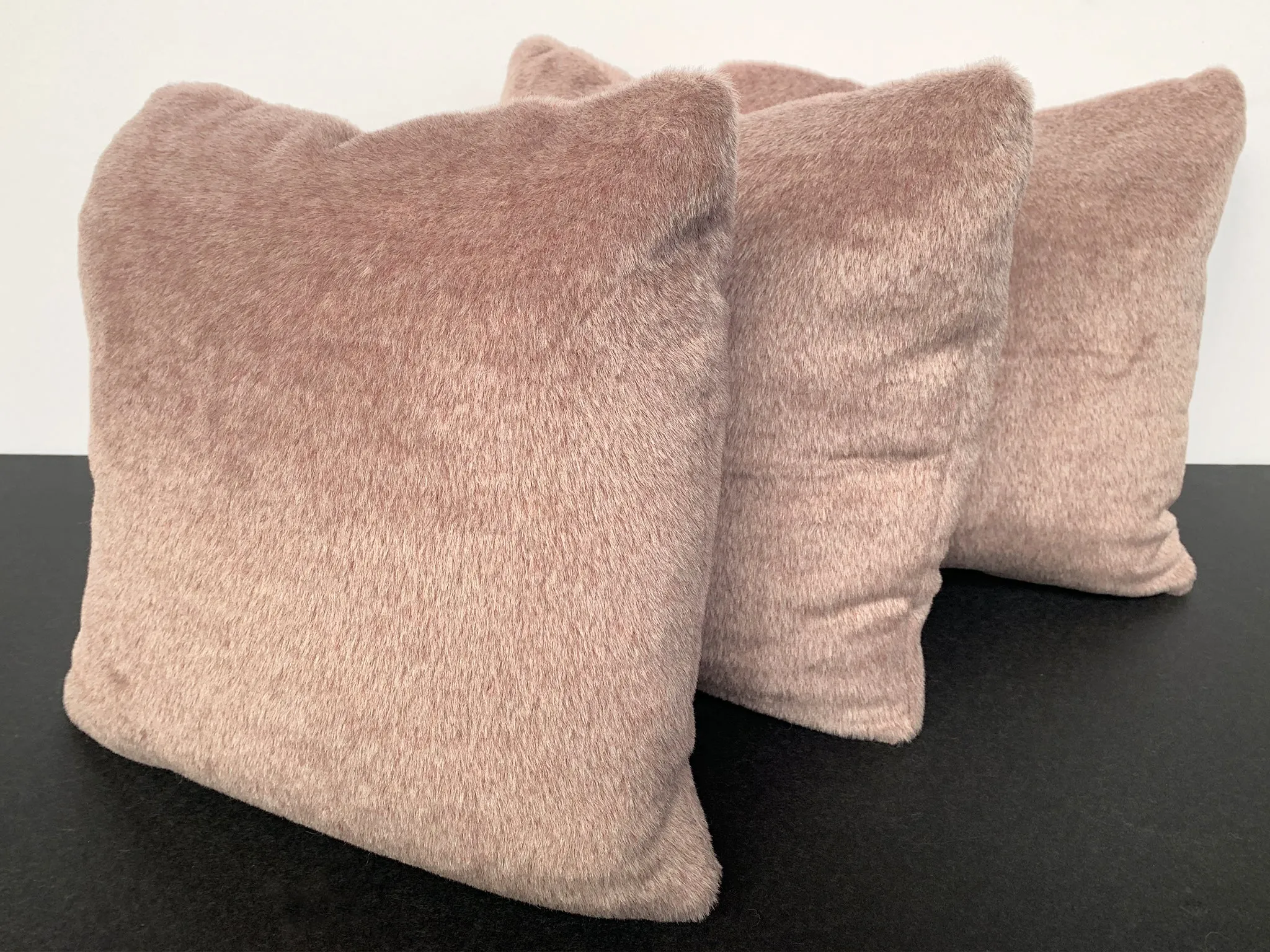 Custom-Made Lilac Mohair Pillow