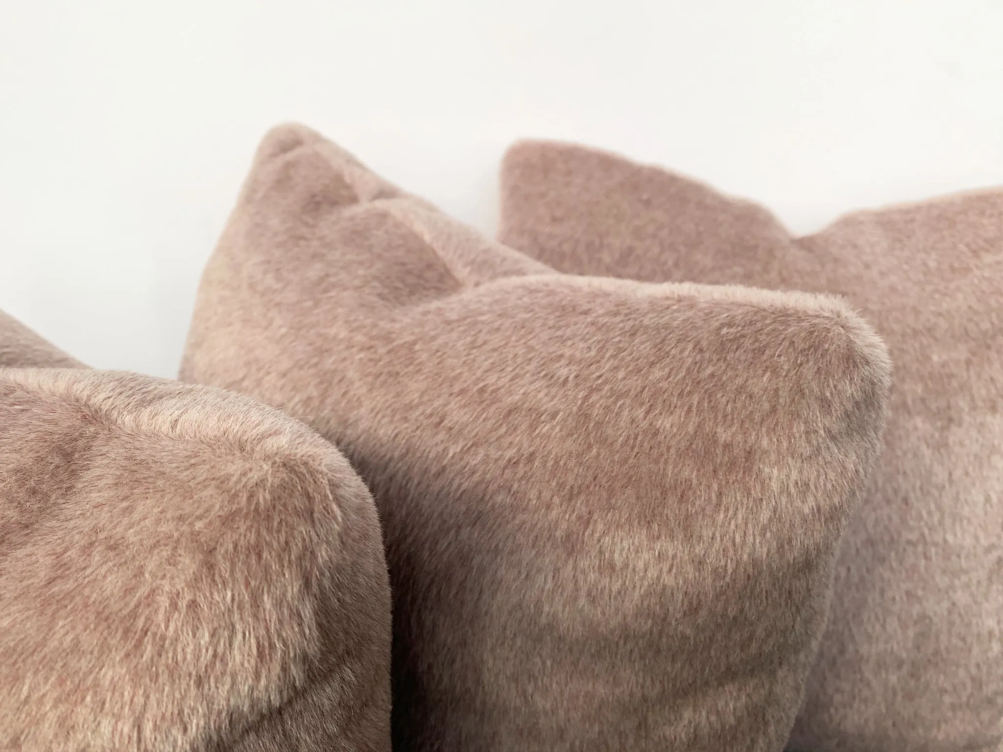 Custom-Made Lilac Mohair Pillow