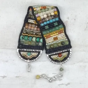 Desert Moss Gemstone Band Bracelet
