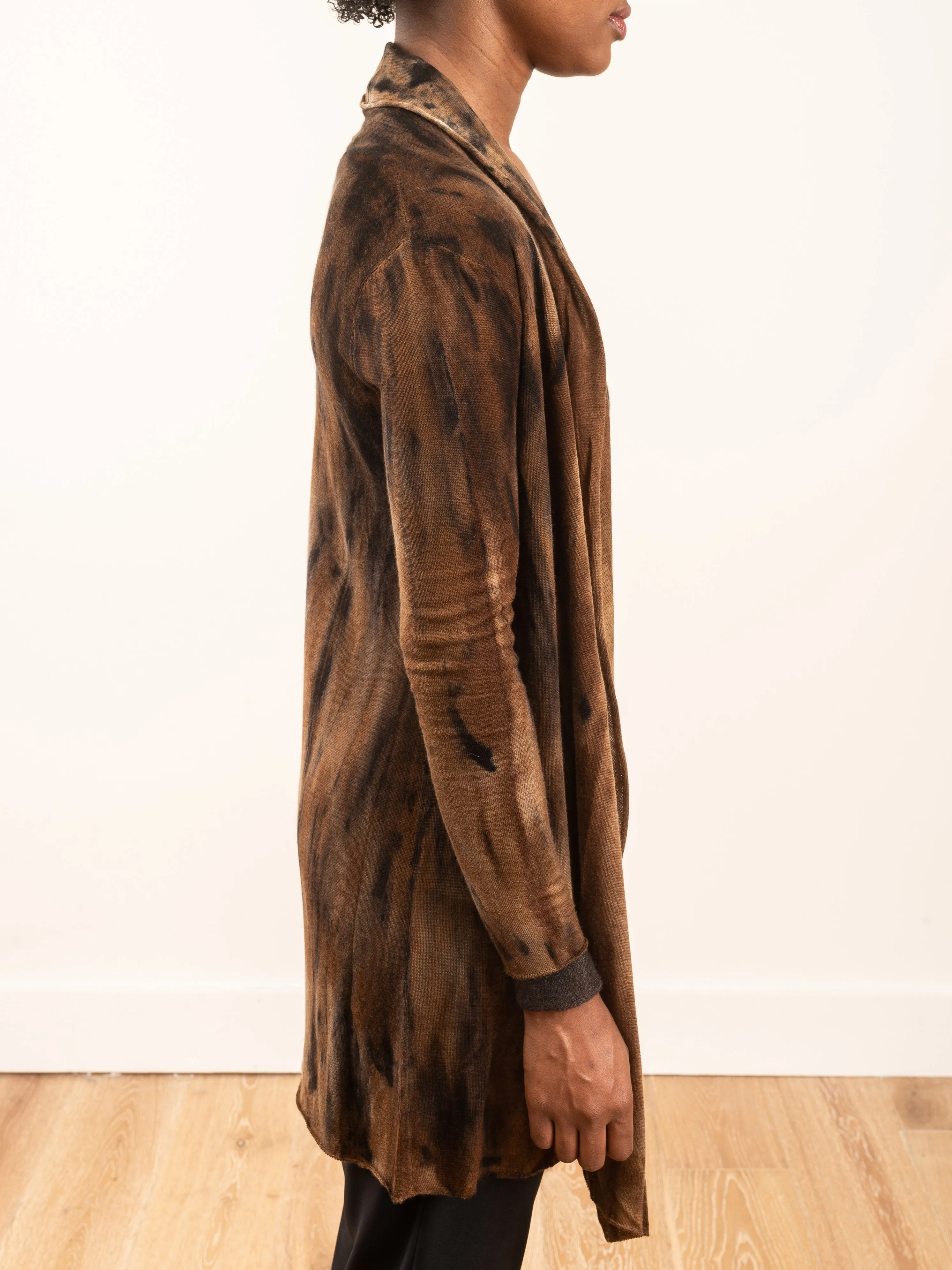 draped shawl cardigan with galactic effect