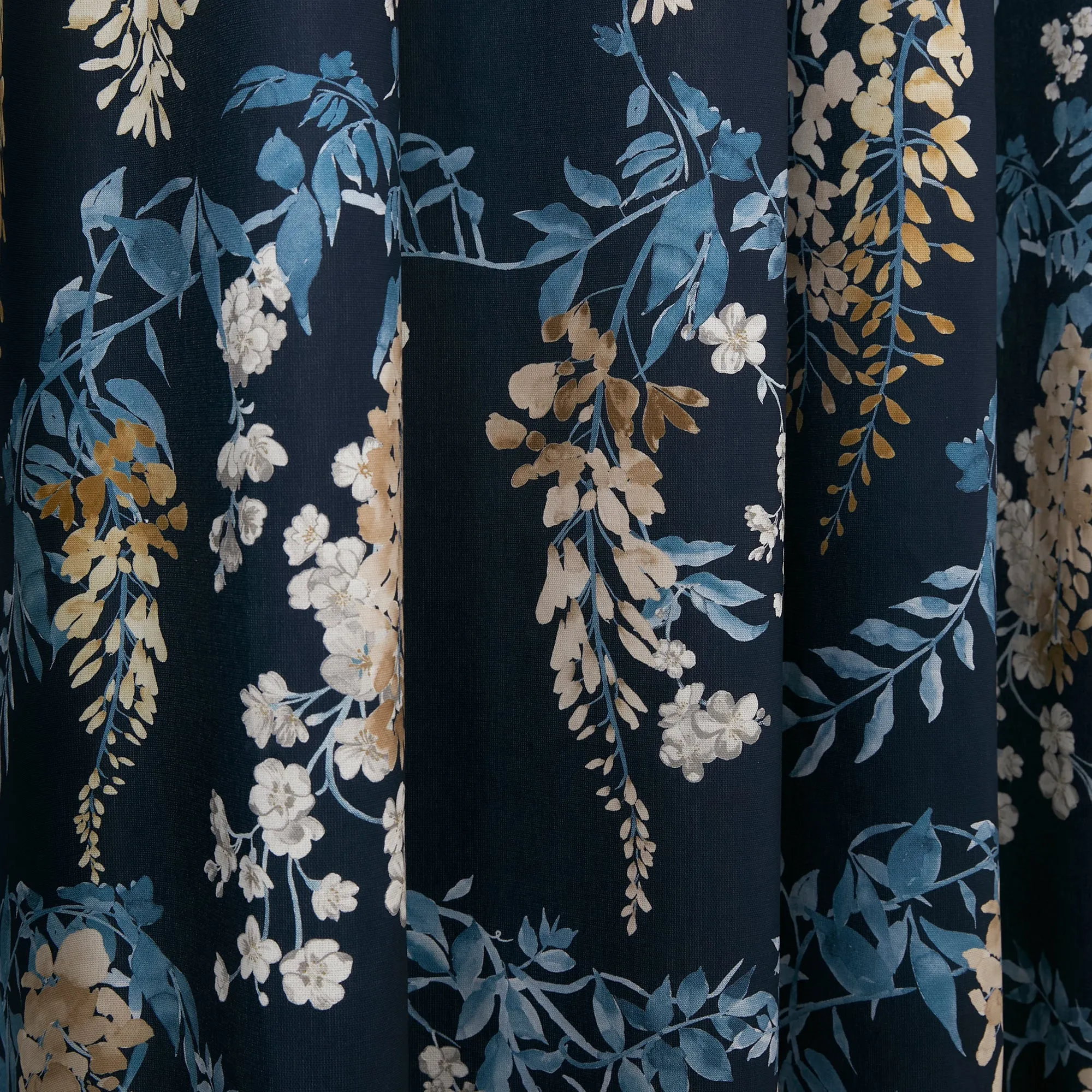 Dreams & Drapes Wisteria Eyelet Curtains  - Navy