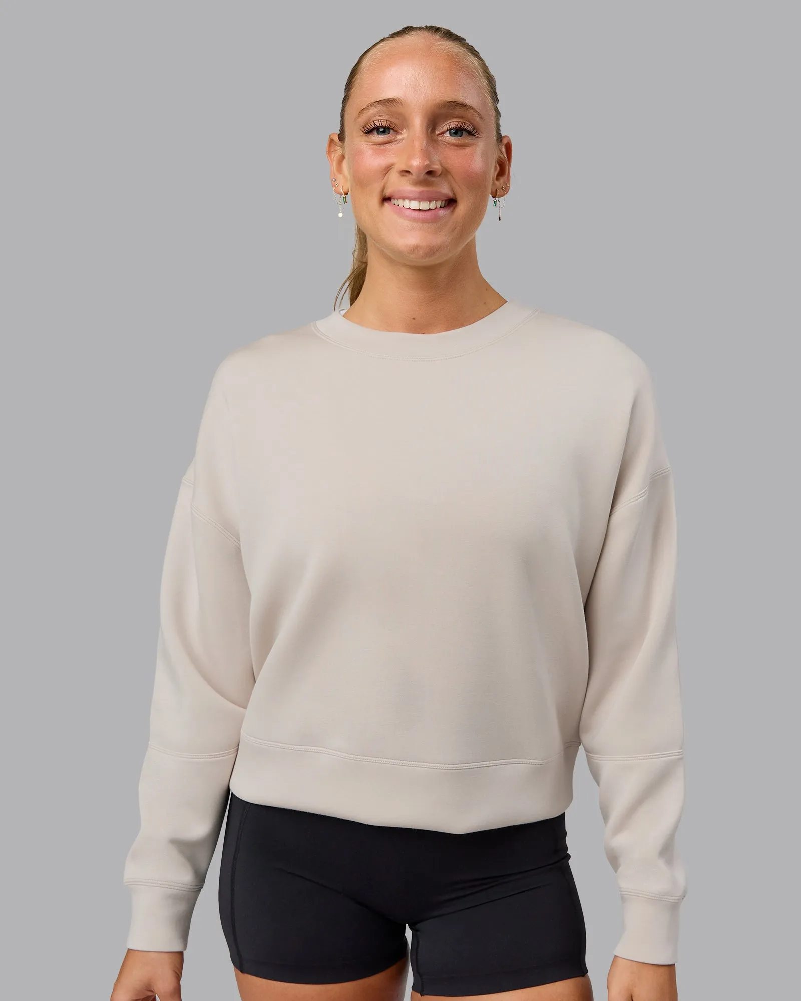 Elevate SoftTouch Crew Neck Sweater - Shale Beige