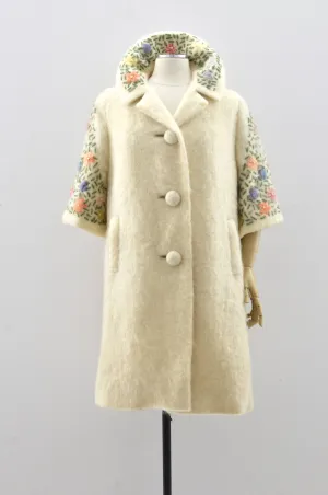 Embroidered Mohair Coat