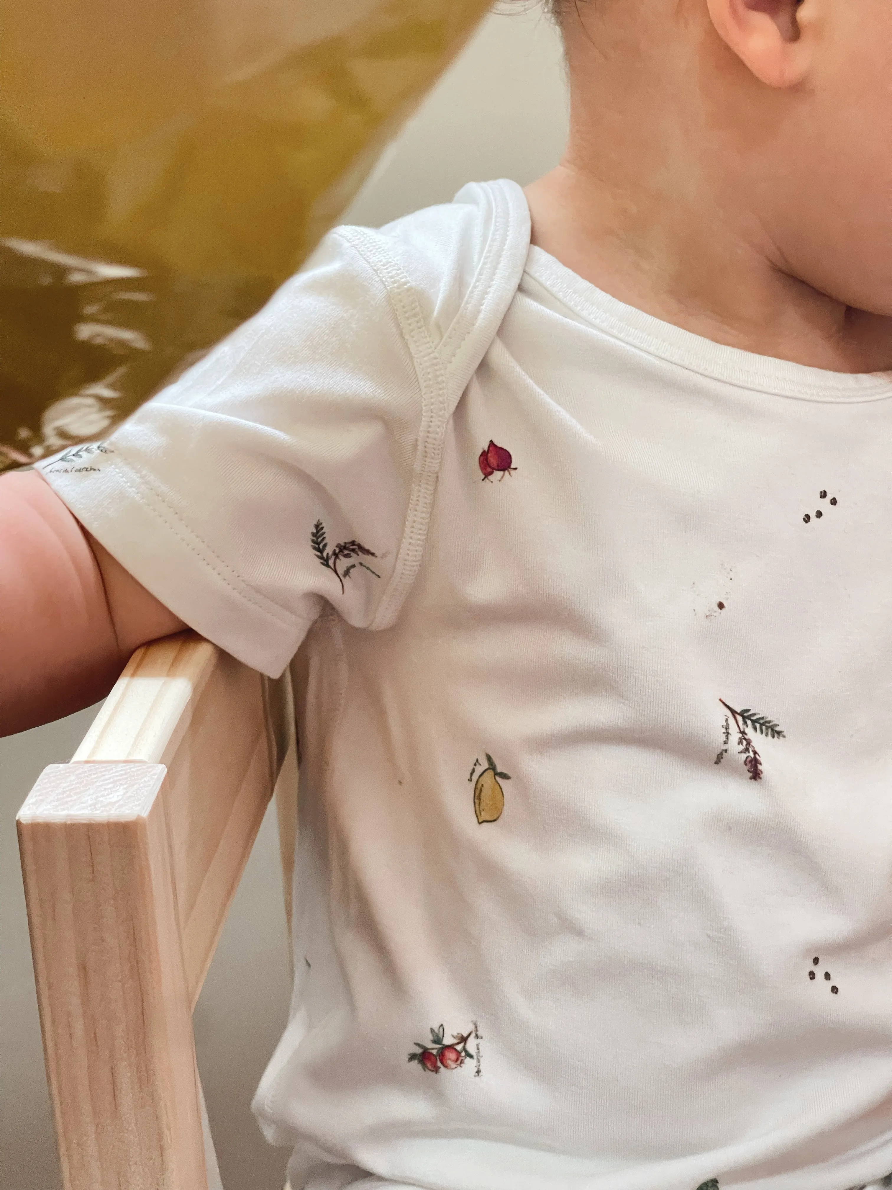 Envelope Neck Short Sleeve Onesie - Floral Garden