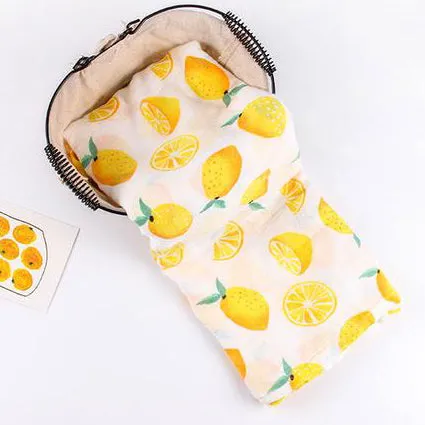 Extra Large Lemon Bamboo Muslin