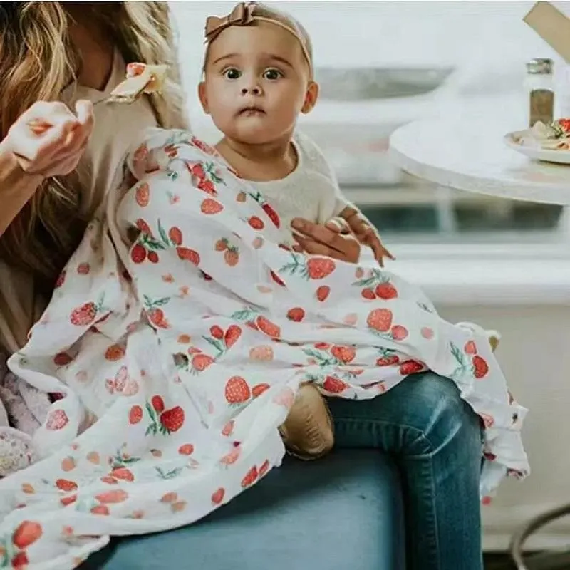 Extra Large Strawberry Cotton Muslin