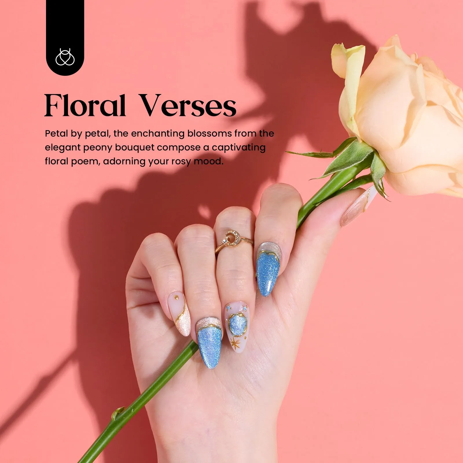 Floral Verses - 20 Cat Eye Gel Colors Set with Top and Base Coat (5ml/Each)