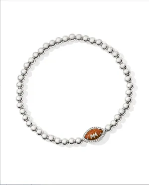 Football Stretch Bracelet- Silver