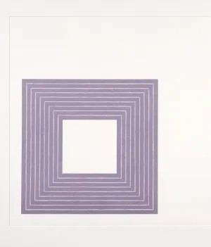FRANK STELLA "PURPLE HOLLIS" LITHO, 1972