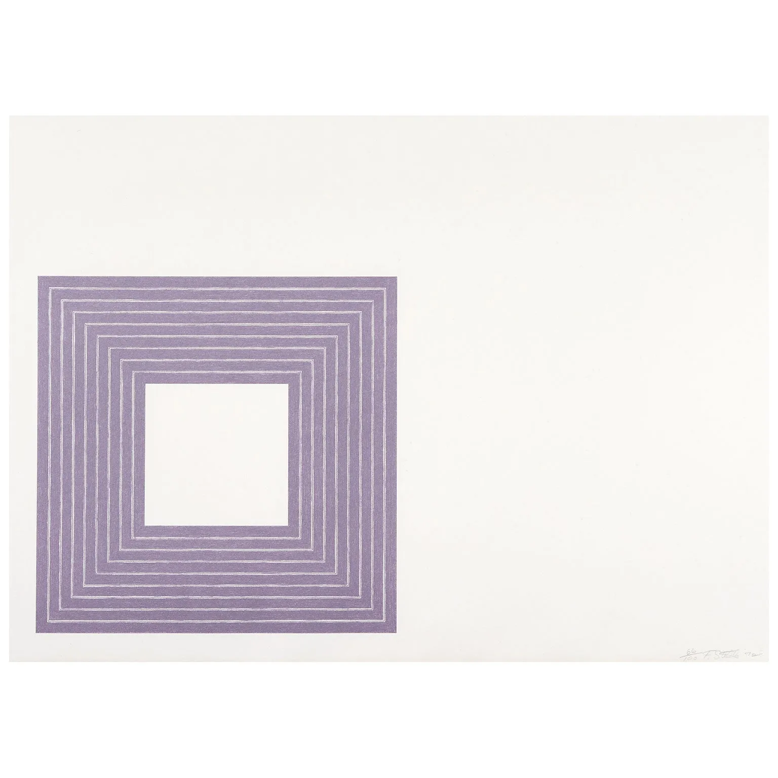 FRANK STELLA "PURPLE HOLLIS" LITHO, 1972