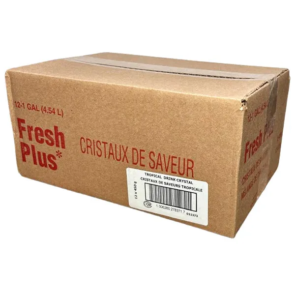 Fresh Plus Tropical Drink Crystals - Drink and Slush Mix - Lynch - Case ( 12 x 450 grams)