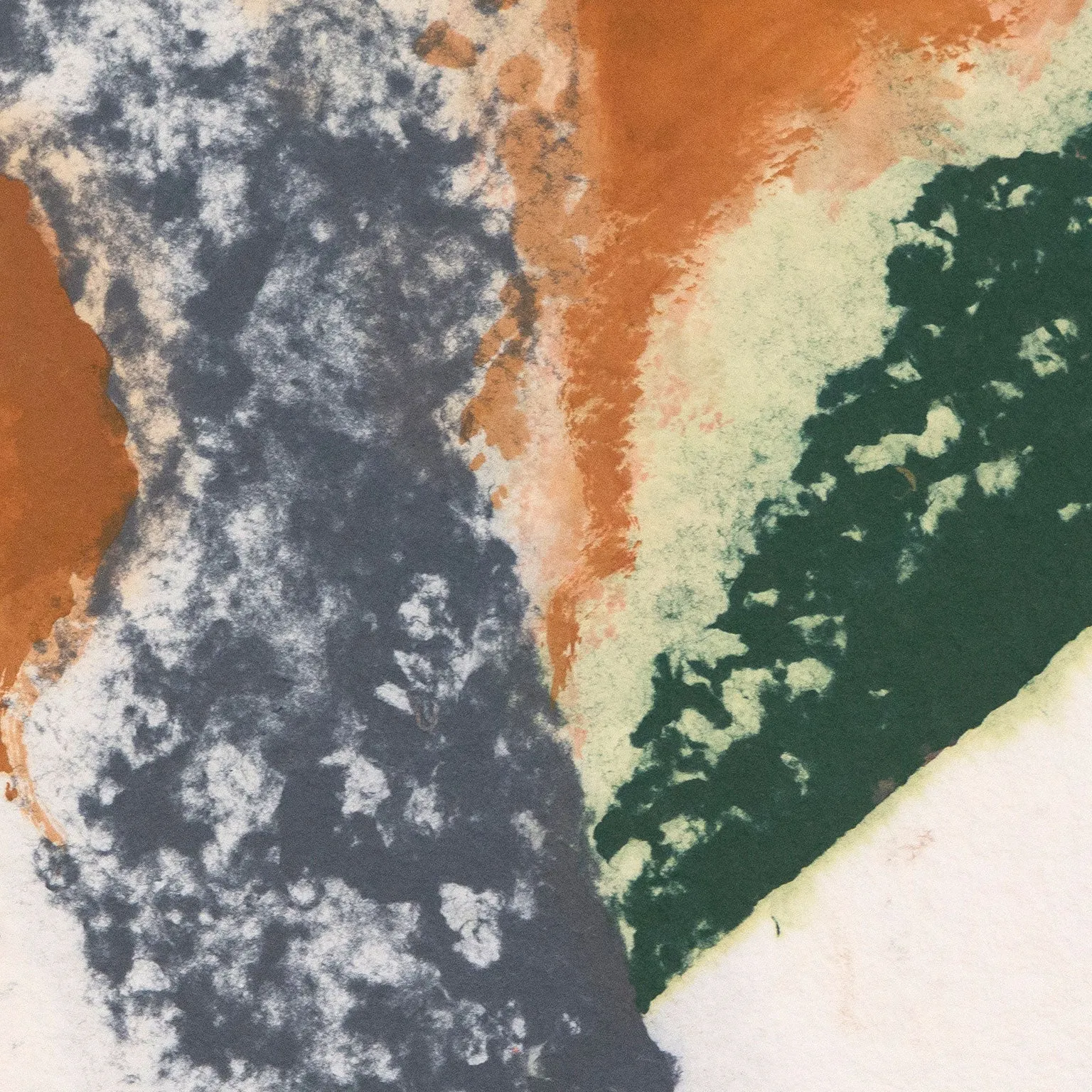FRIEDEL DZUBAS "AUTUMN CHECK" MONOTYPE, 1981