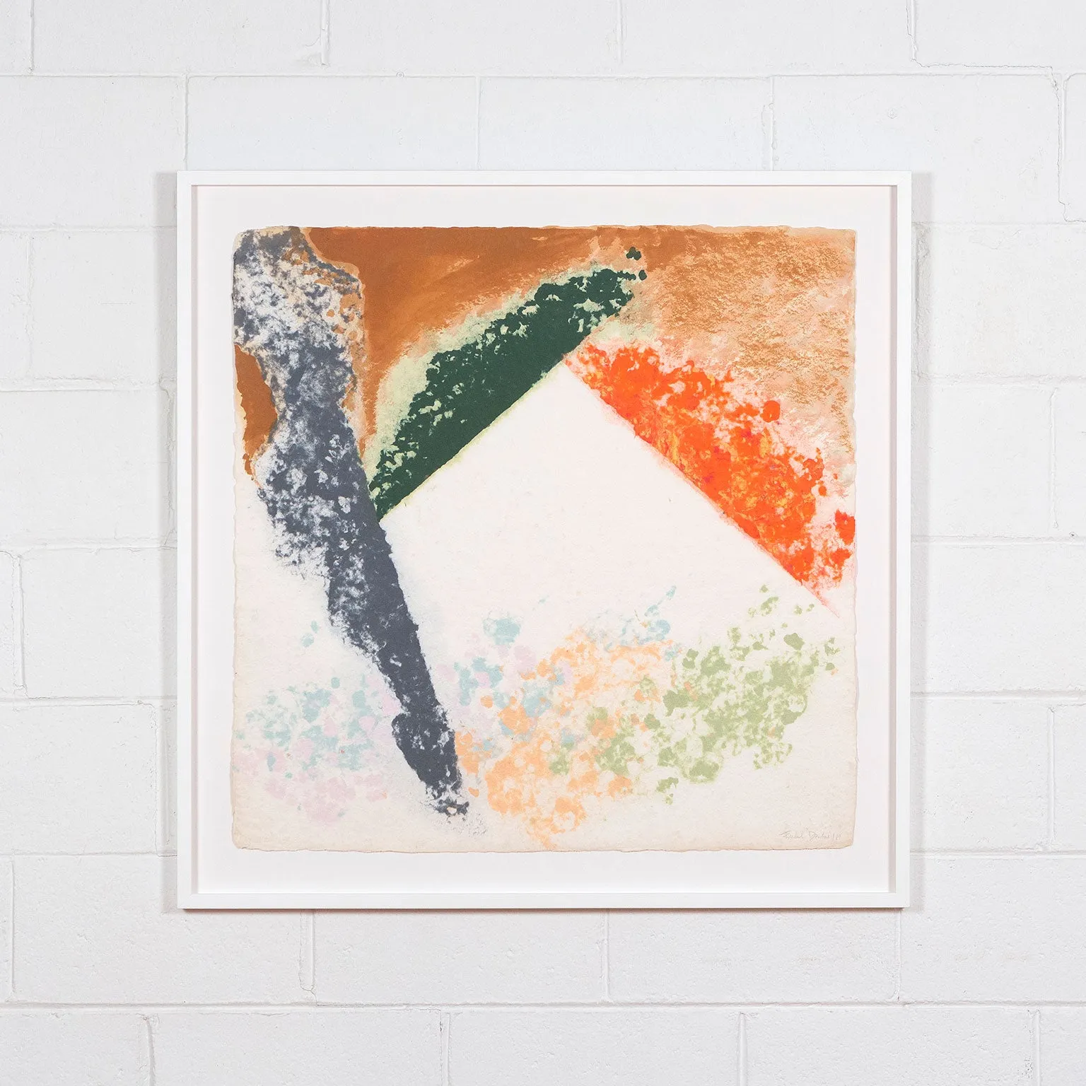 FRIEDEL DZUBAS "AUTUMN CHECK" MONOTYPE, 1981