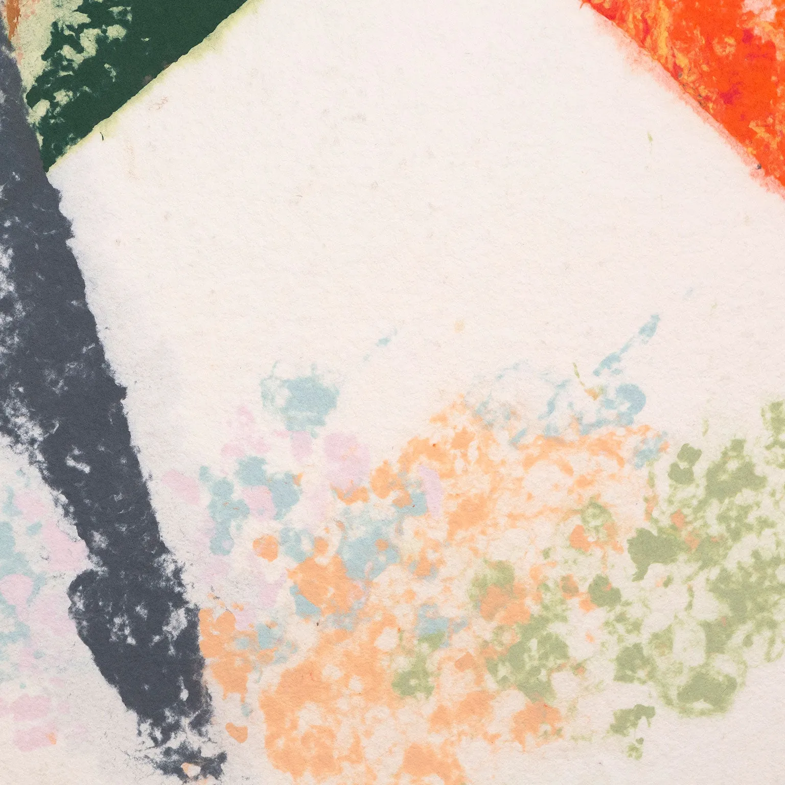 FRIEDEL DZUBAS "AUTUMN CHECK" MONOTYPE, 1981