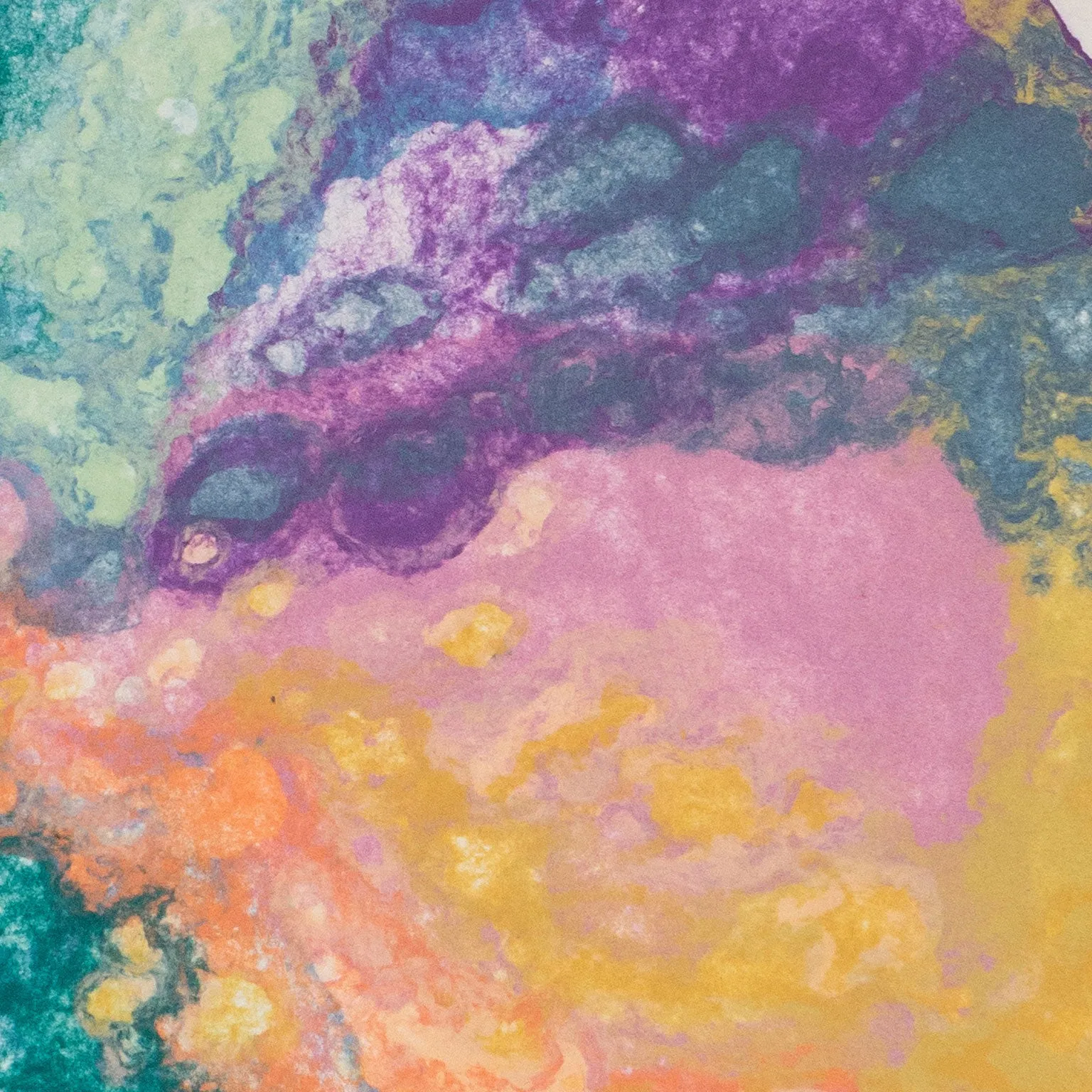 FRIEDEL DZUBAS "KALEIDOSCOPE" MONOTYPE, 1982