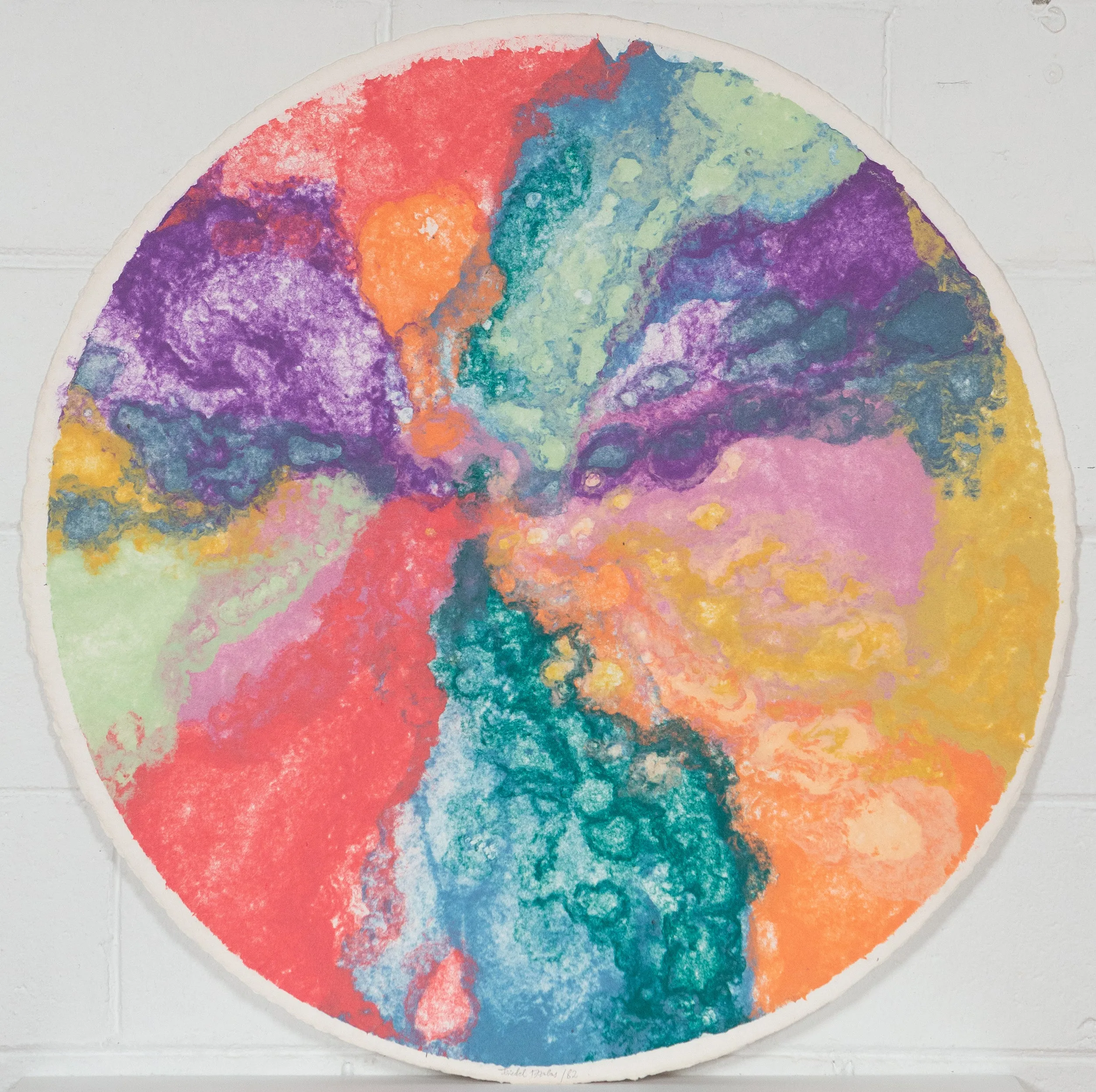 FRIEDEL DZUBAS "KALEIDOSCOPE" MONOTYPE, 1982