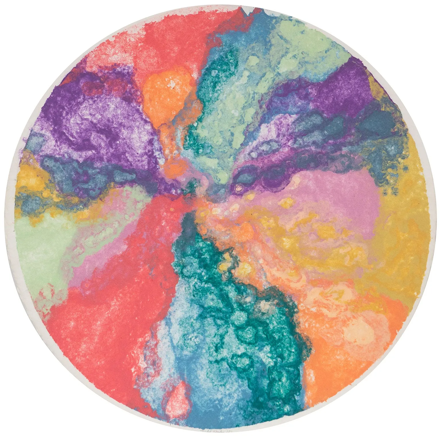 FRIEDEL DZUBAS "KALEIDOSCOPE" MONOTYPE, 1982