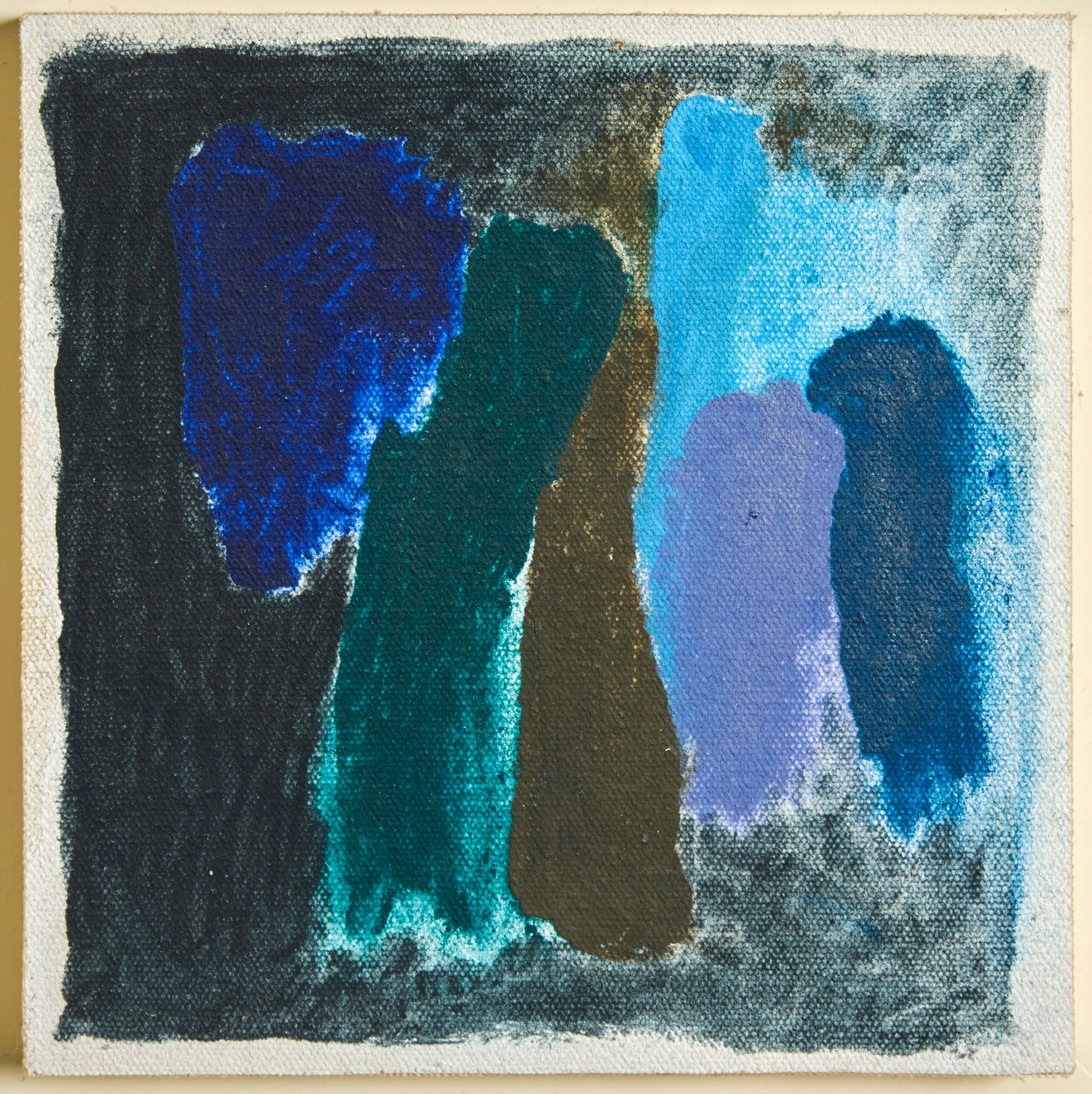 FRIEDEL DZUBAS "MERGING DARKNESS" PAINTING, 1974