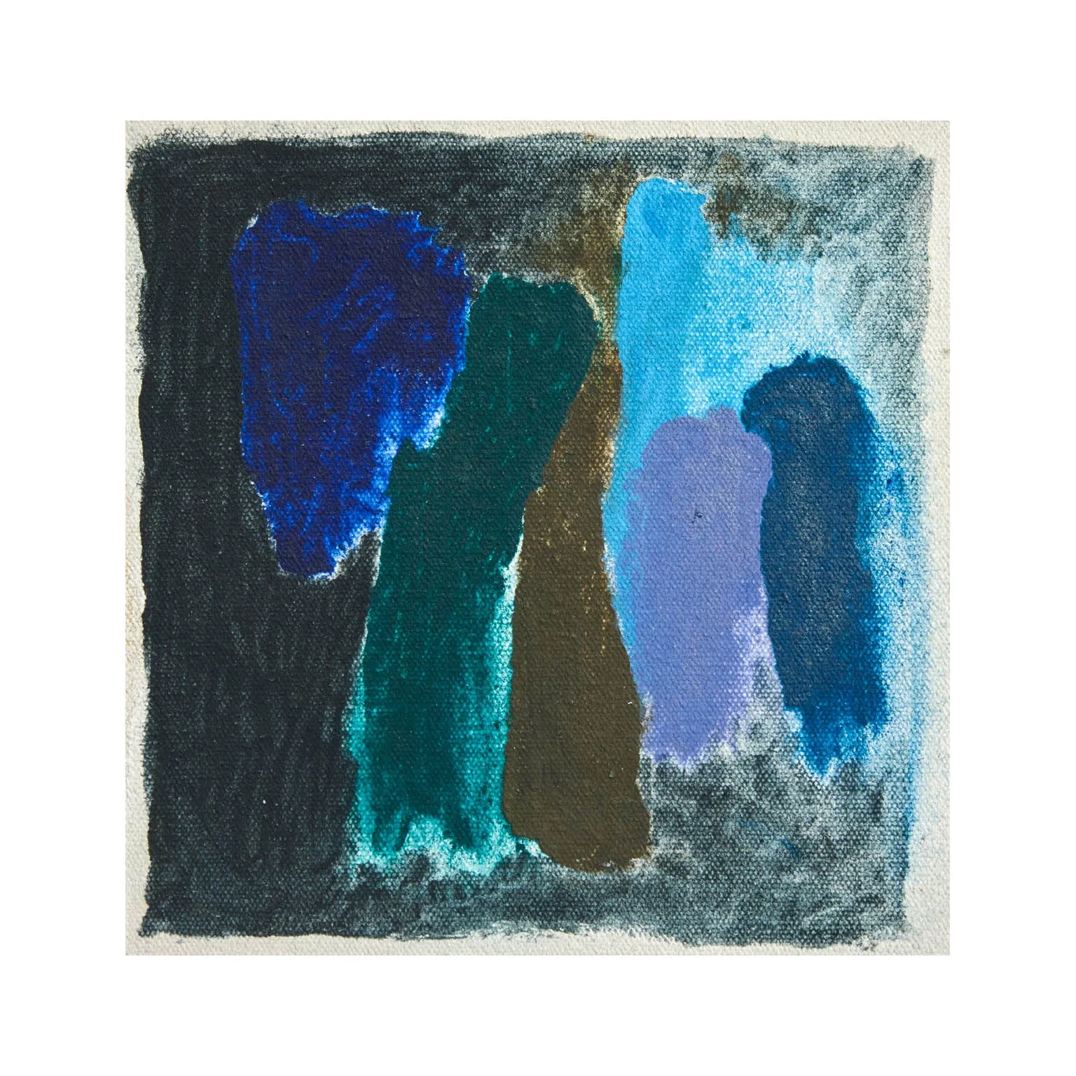 FRIEDEL DZUBAS "MERGING DARKNESS" PAINTING, 1974