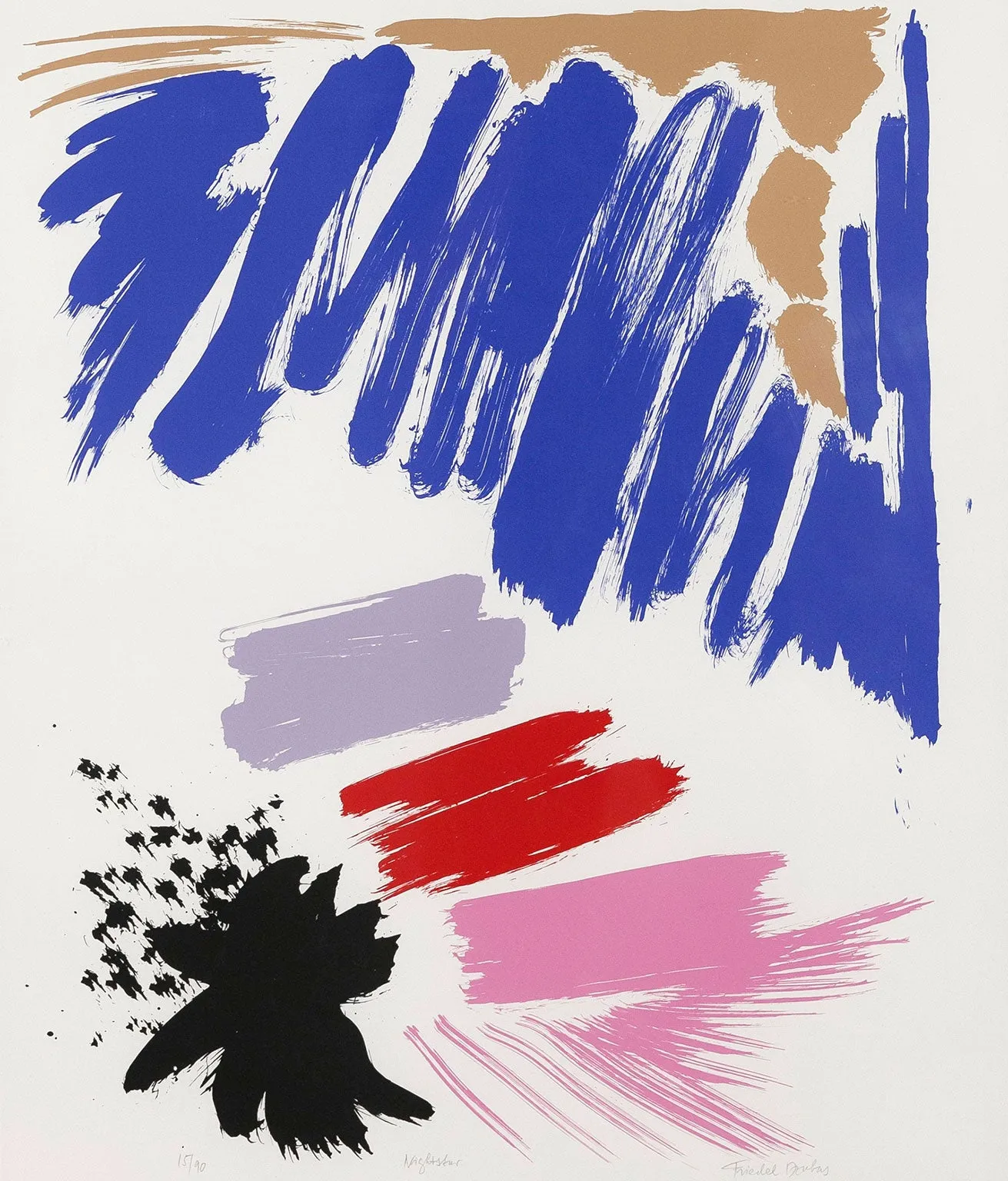 FRIEDEL DZUBAS "NIGHT STAR" SCREENPRINT, 1984