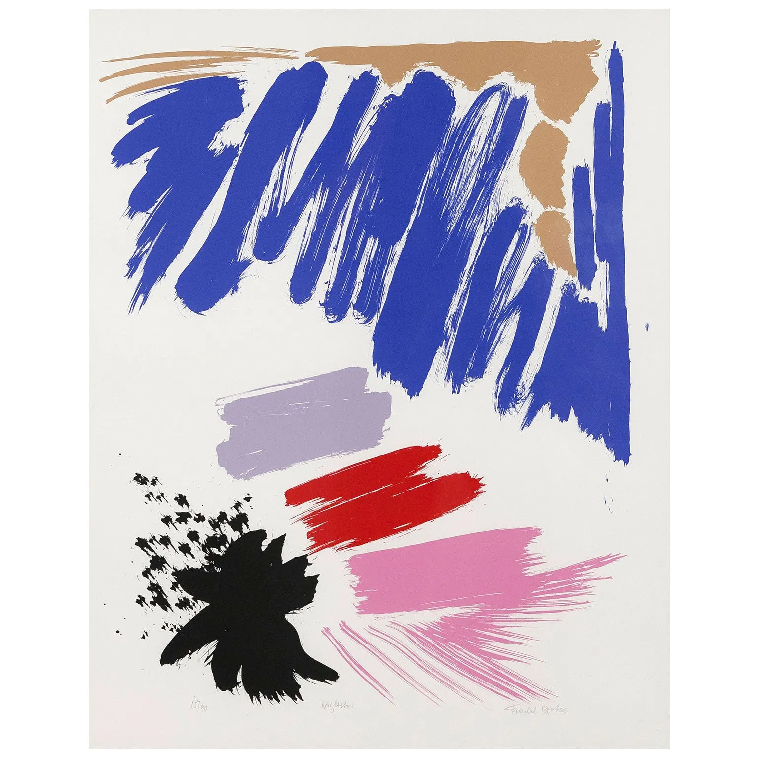 FRIEDEL DZUBAS "NIGHT STAR" SCREENPRINT, 1984