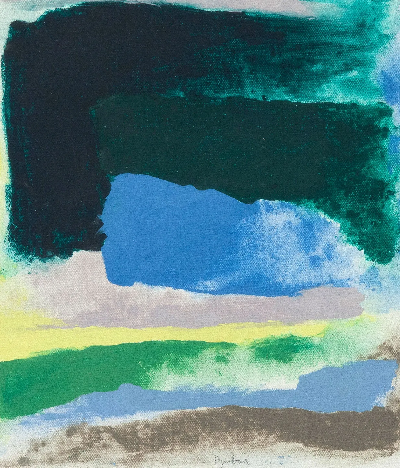 FRIEDEL DZUBAS "NORTH LEDGE" PAINTING, 1975