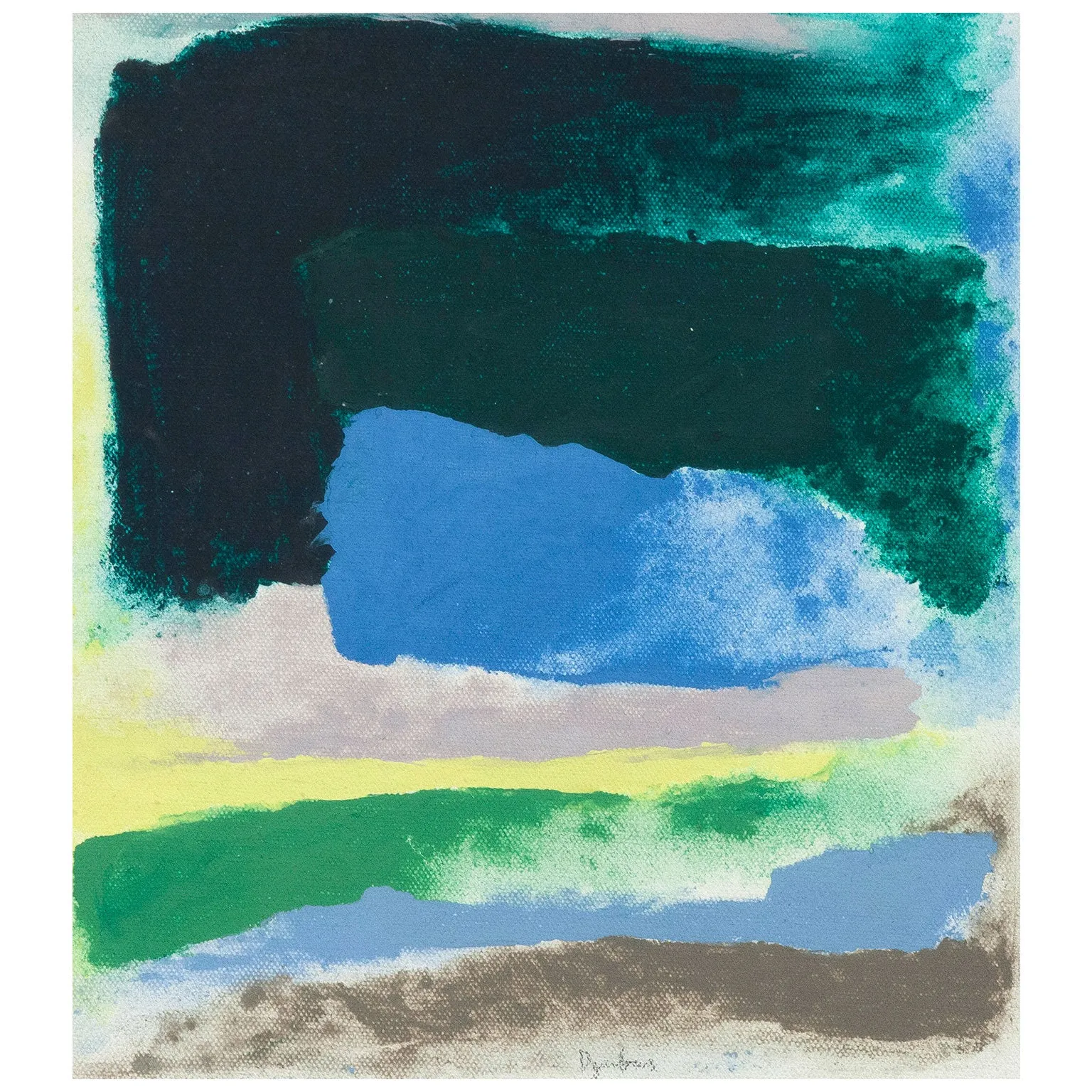 FRIEDEL DZUBAS "NORTH LEDGE" PAINTING, 1975