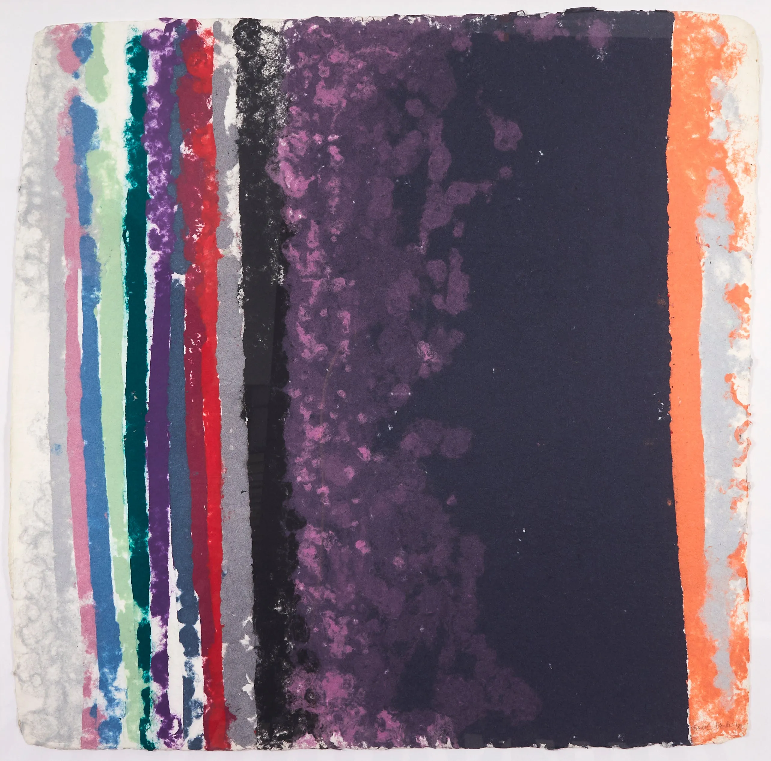 FRIEDEL DZUBAS "SANTA BARBARA" MONOTYPE, 1982