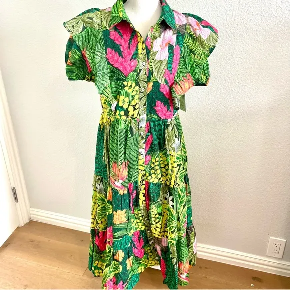 Fun New Tropical Leaf Print Dress