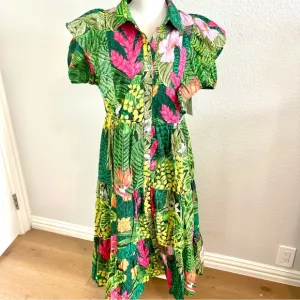 Fun New Tropical Leaf Print Dress